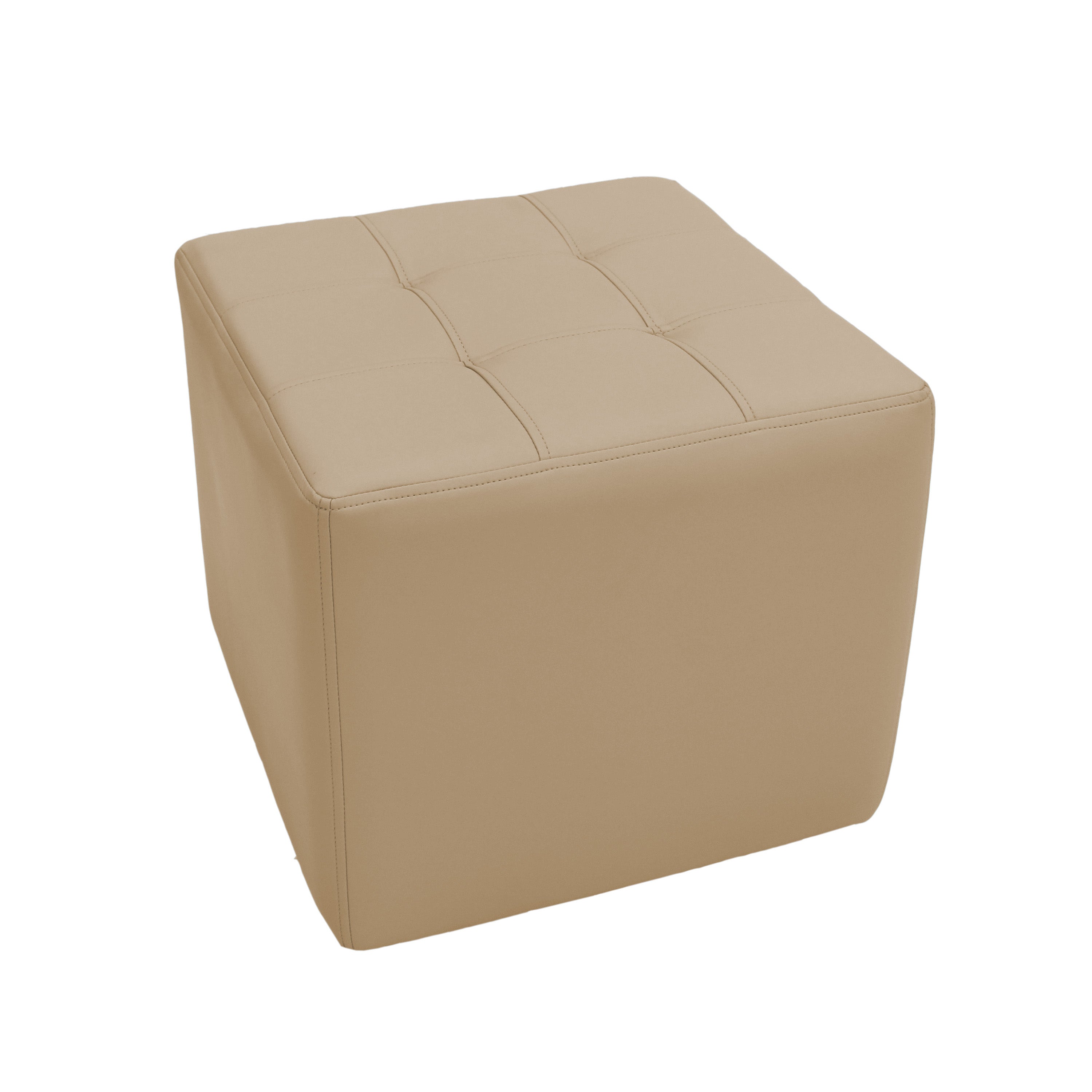 Tufted Square Ottoman 16" Height - Sand