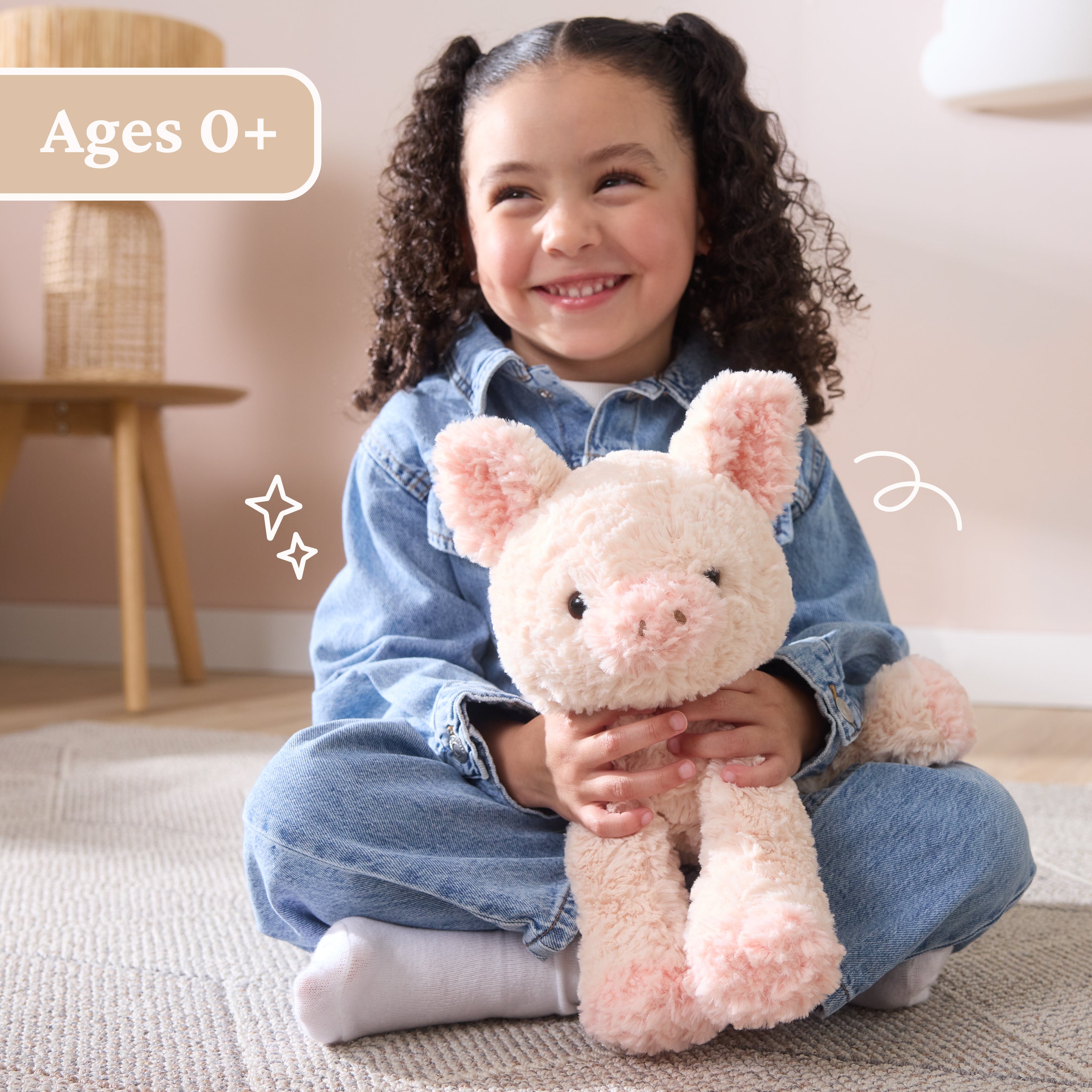 GUND Cozys Collection Pig Plush, Pig Stuffed Animal for Ages 1 and Up, Pink, 10”