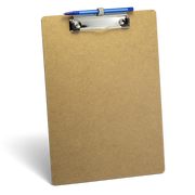 Recycled Wood Clipboard, Memo Size w/Pen Holder