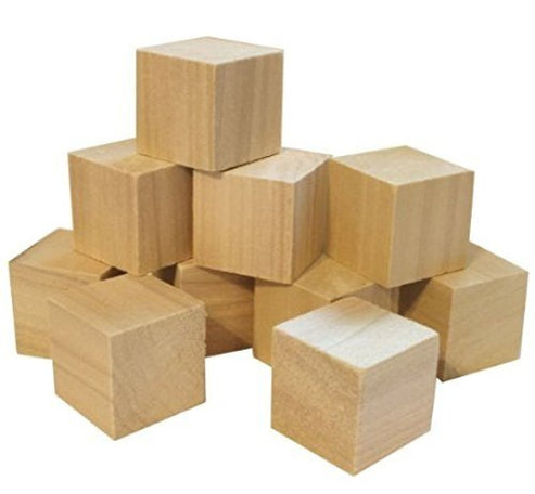 Wood Blocks - 1.25" Blocks, 8 pcs