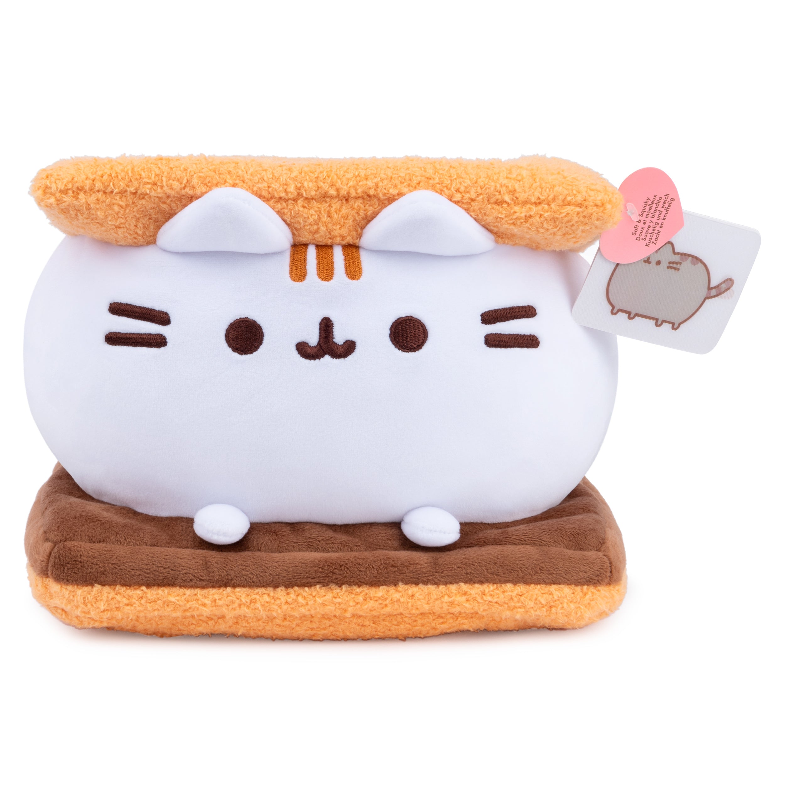 GUND Pusheen S’mores Squisheen Plush, Stuffed Animal for Ages 8 and Up, Brown/White, 12”