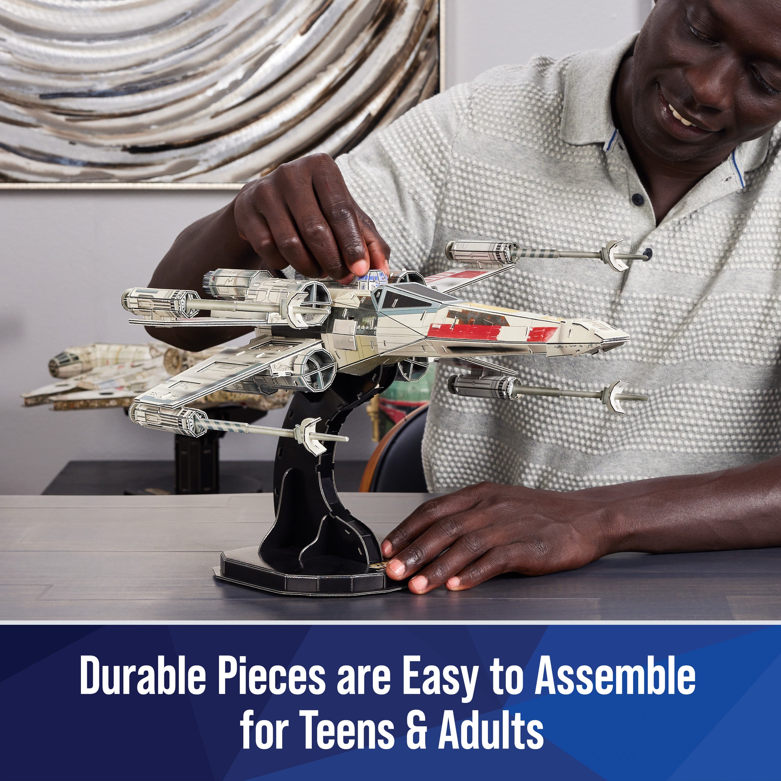 4D Build, Star Wars T-65 X-Wing Starfighter 3D Model Kit, Star Wars Collectible, Adult Puzzle, for Ages 12 & Up