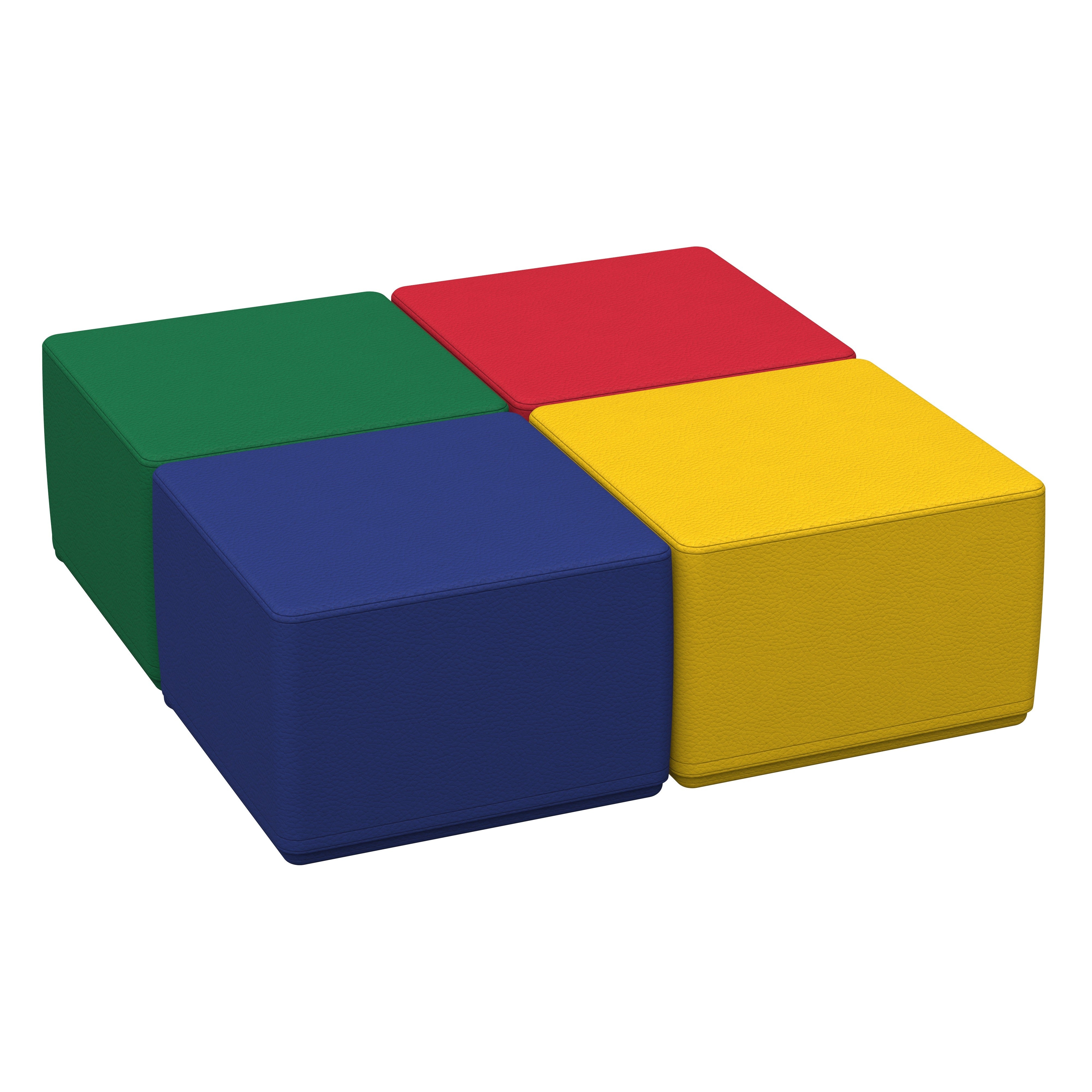 SoftScape 18" Square Ottoman 12" Height, 4-Piece - Assorted