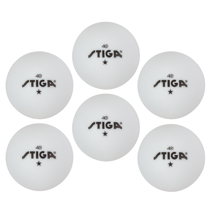 STIGA 1-Star White Balls (6-pack)