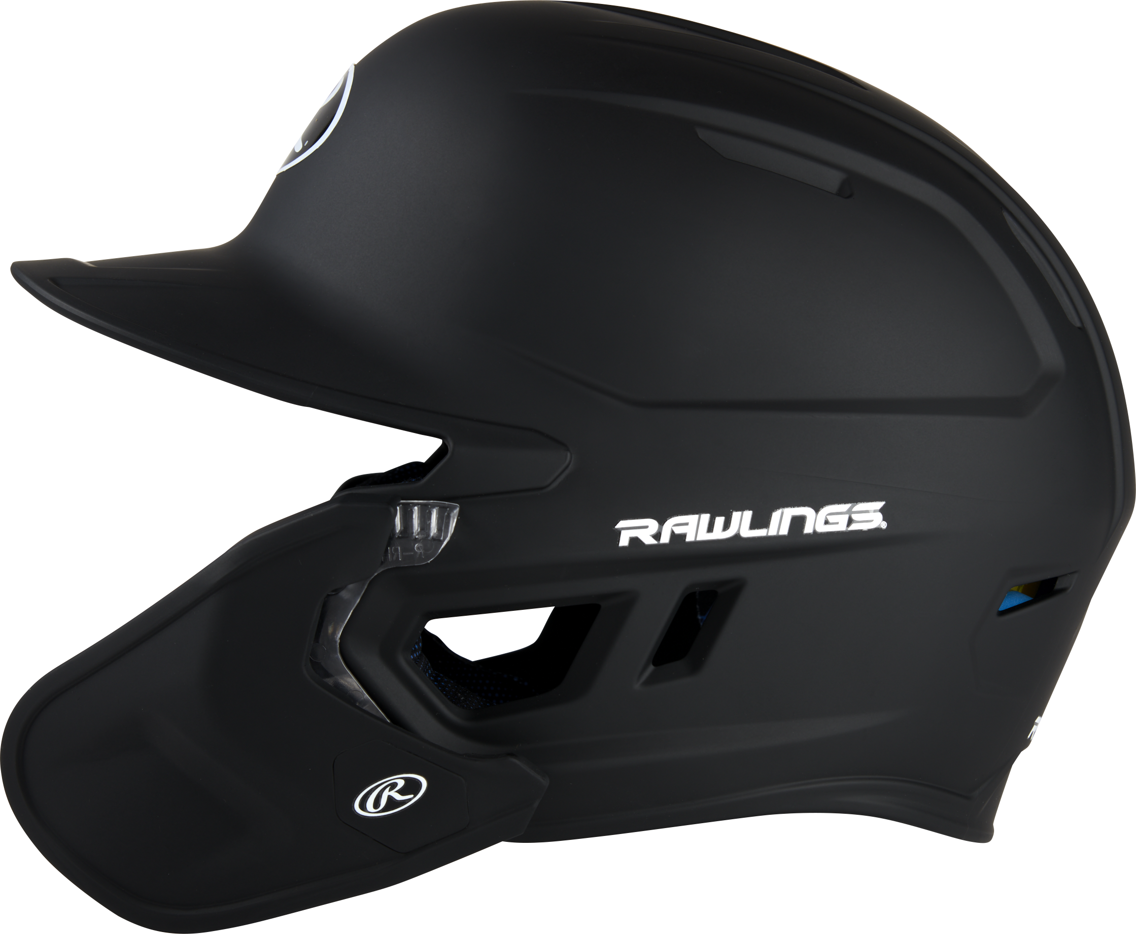 Rawlings Mach Adjust With Rhb Extension Matte Senior Batting Helmet - Black