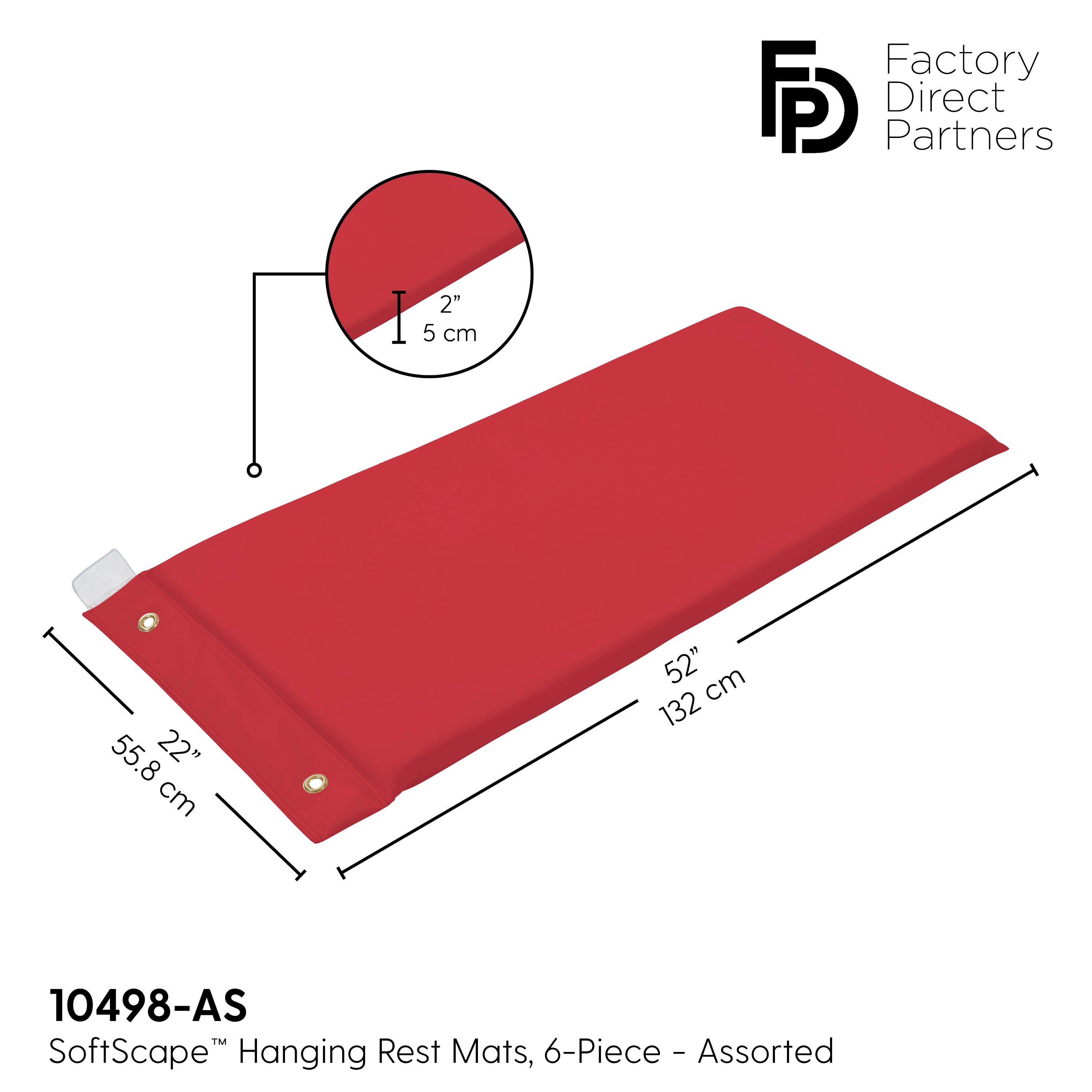 SoftScape Hanging Rest Mats, 6-Piece - Assorted