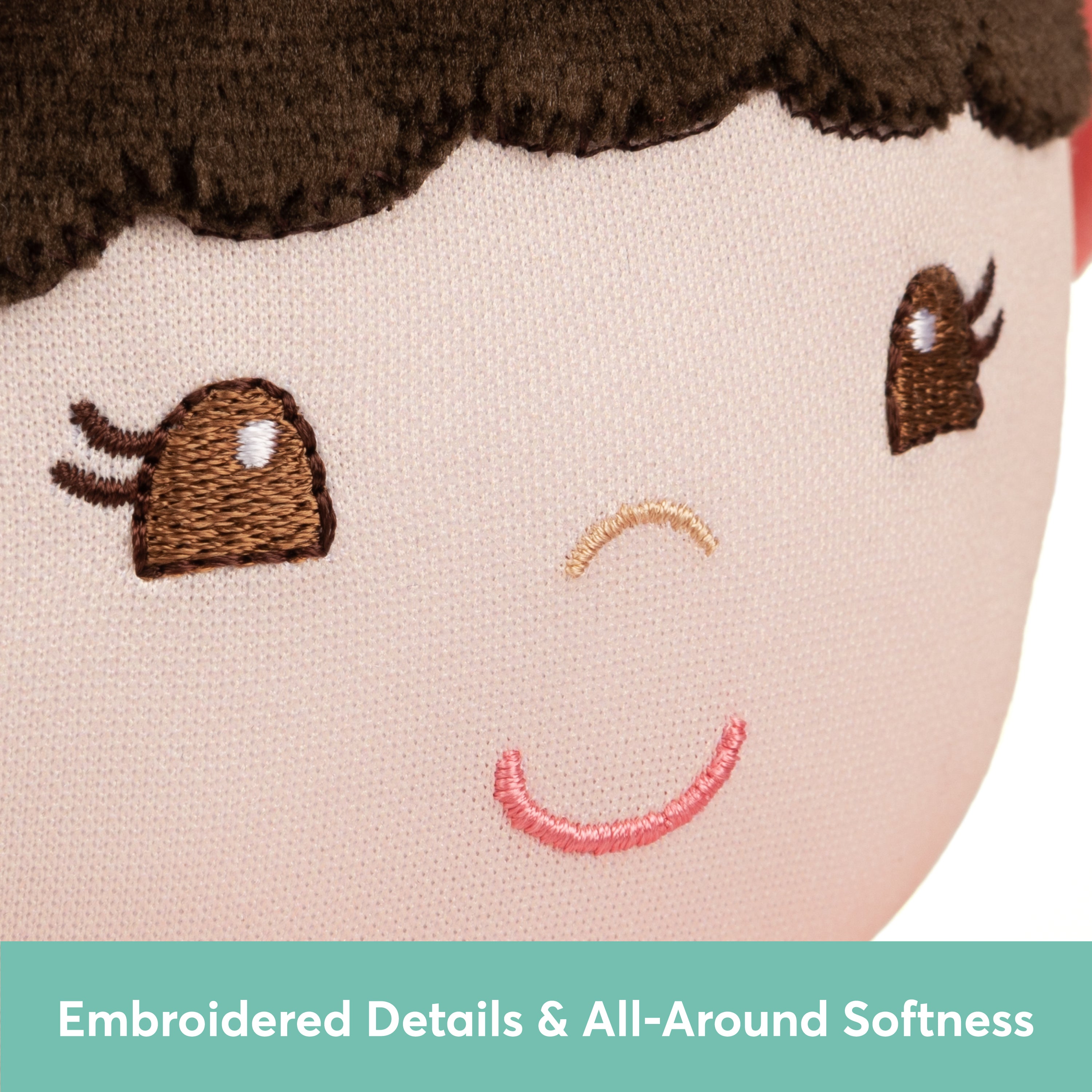 Baby GUND Sustainable Baby Doll, Plush Doll Made from Recycled Materials, For Newborns and Toddlers, Poppy, 12”