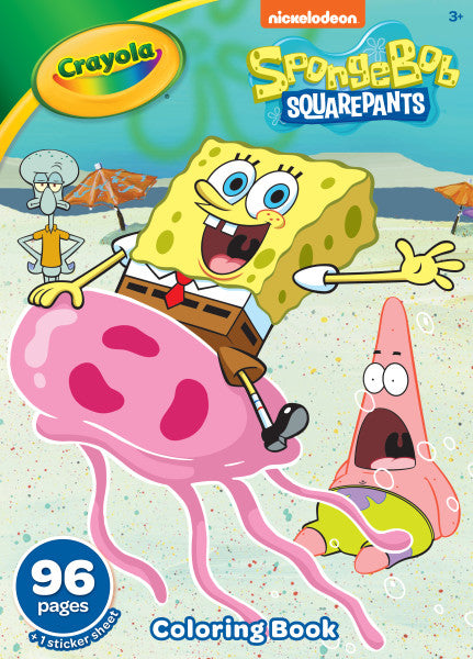 Crayola Spongebob Squarepants Coloring Book, 96 Coloring Pages, Gift for Kids 3, 4, 5, 6