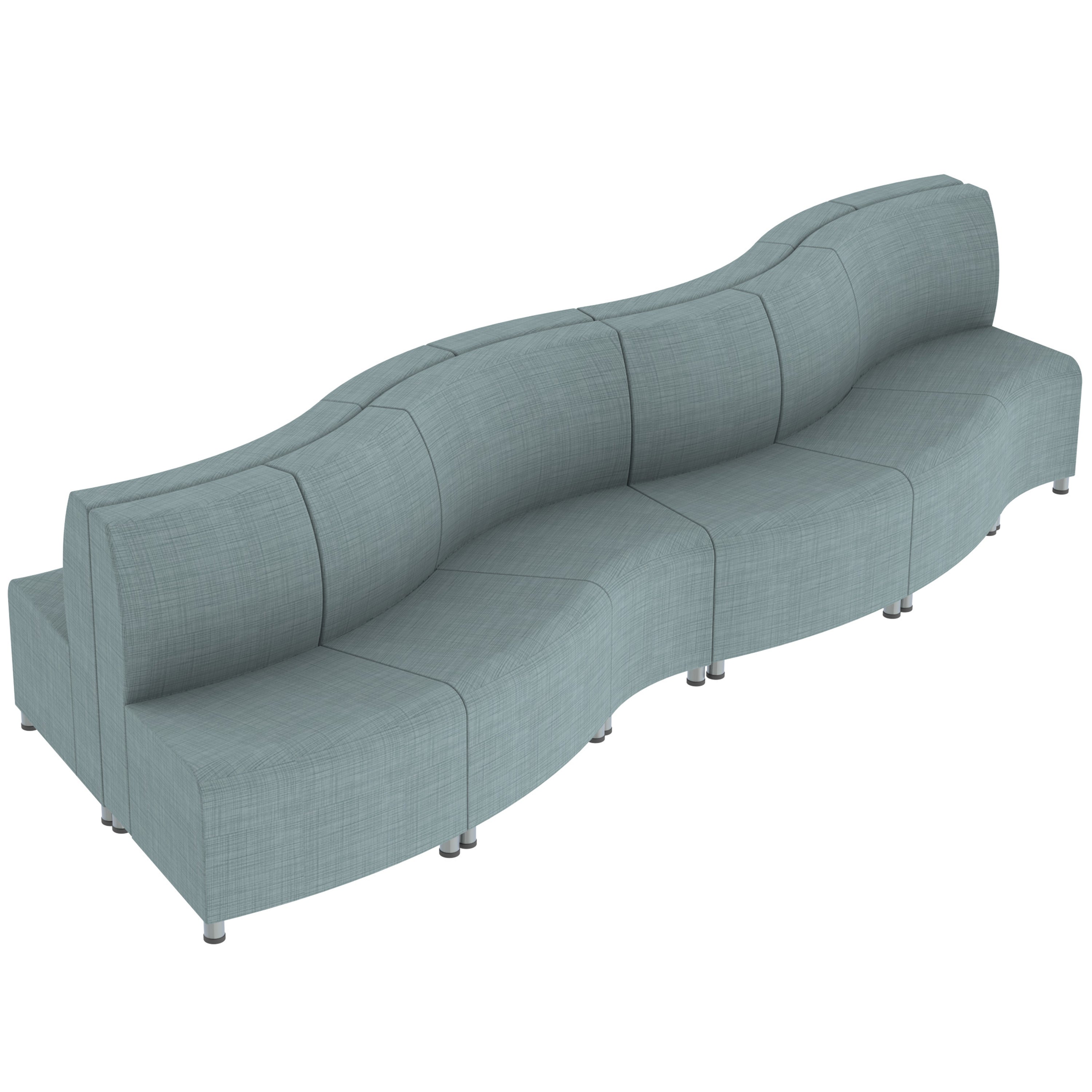 Pro Series Connect Edged Crest Seating, 12-Piece Set - Sky Blue Crosshatch