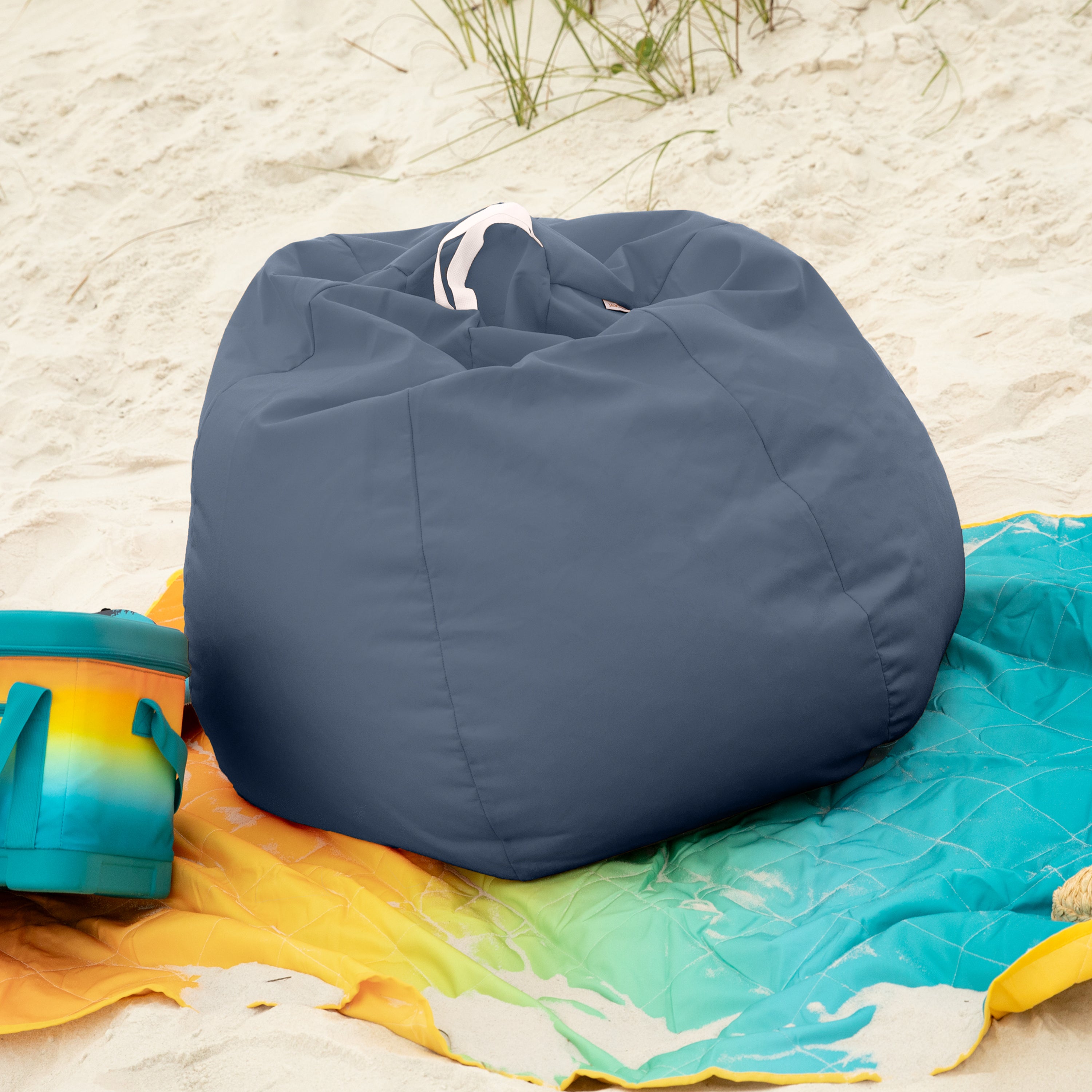 Jaxx Kiss Bean Bag Chair | Casual Poolside & Patio Seating | Sunbrella, Navy