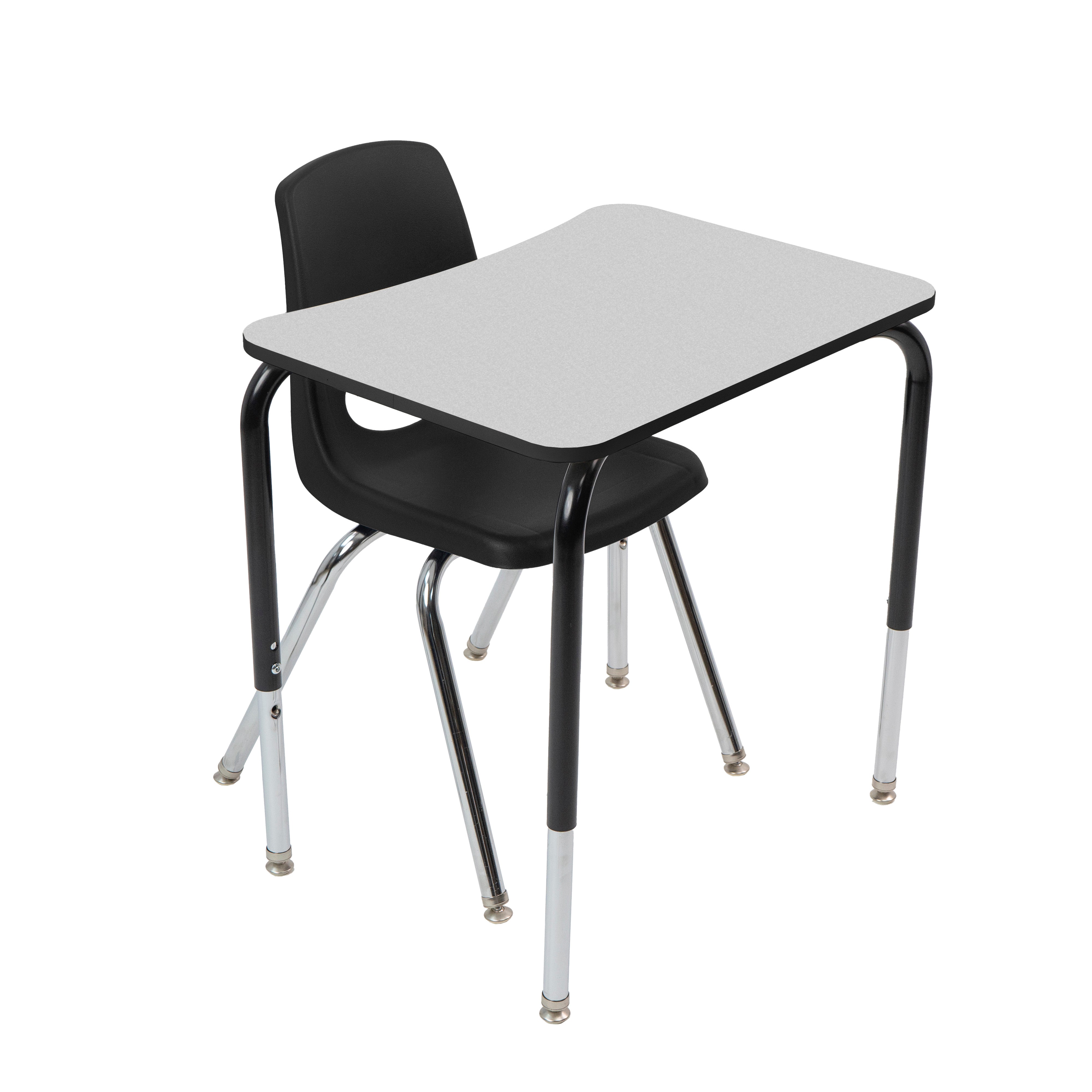 18" x 24" Belly Curve Open Front Desk, 2-pack - Gray/Black