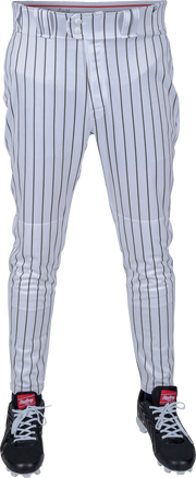 Rawlings Adult Plated Pro Taper Fit Pant With Sublimated Pro Stripe - Small - White/Black