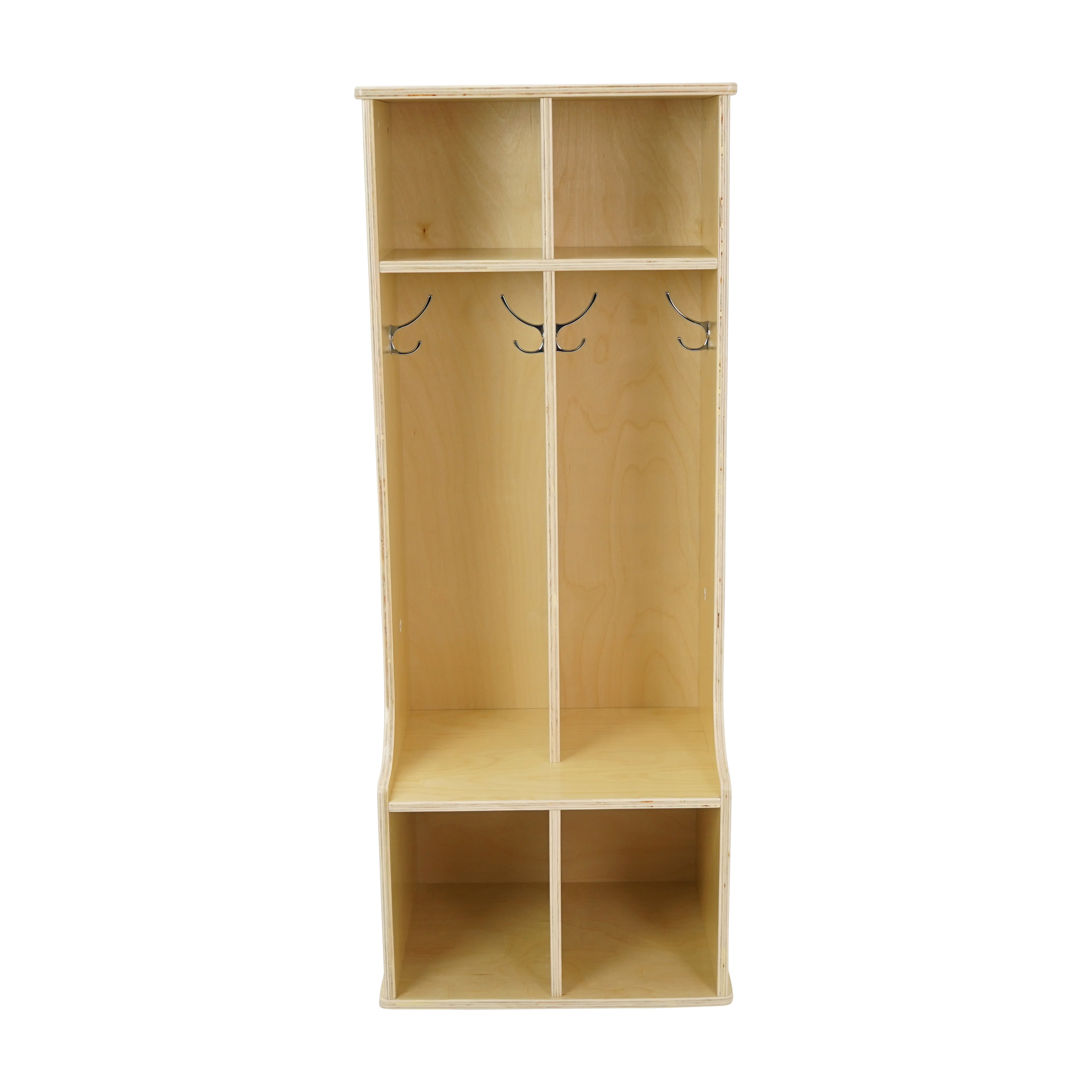 Birch 2-Section Locker with Upper Cubbies