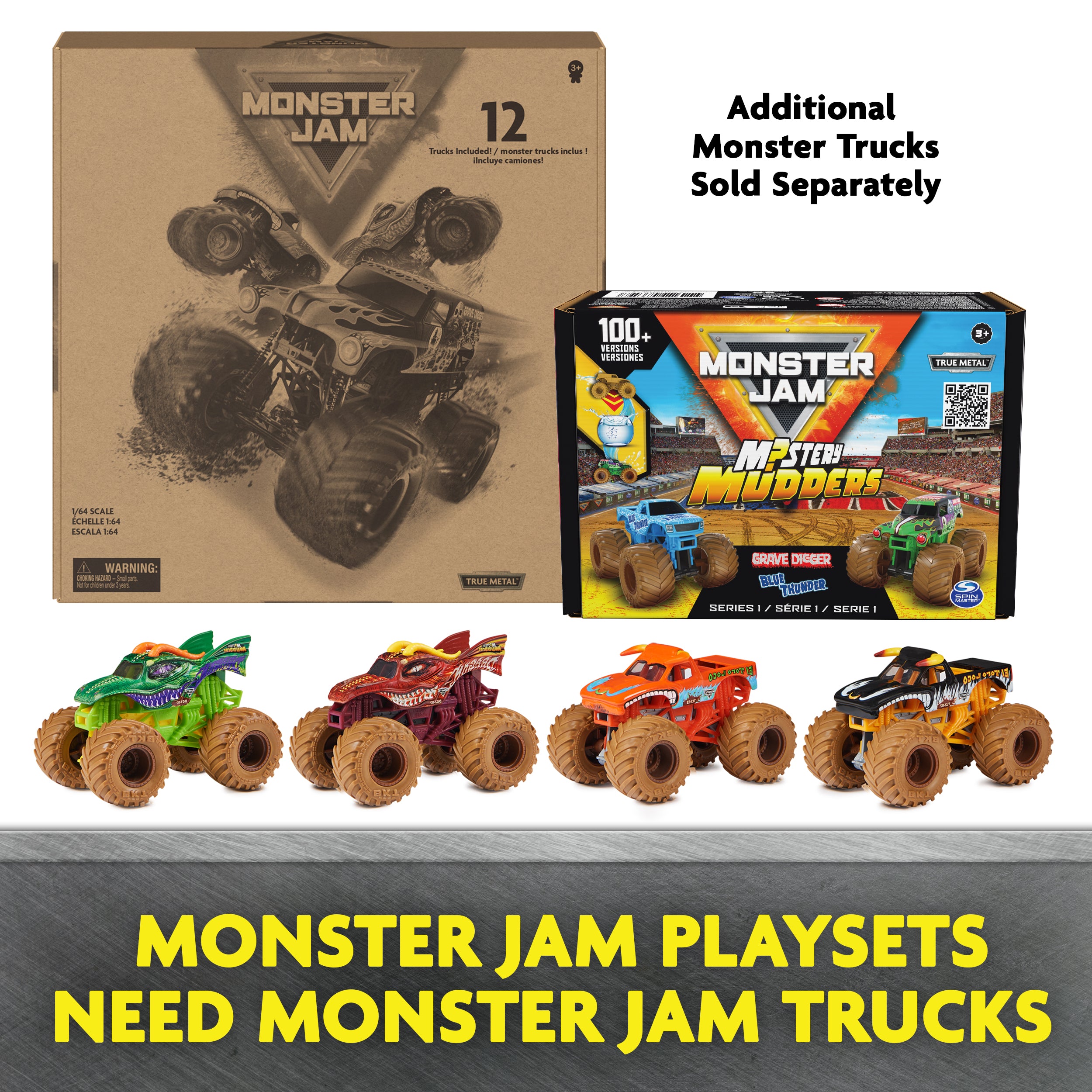 Monster Jam, Dueling Dragon Playset with Exclusive 1:64 Scale Dragon Monster Truck, Kids Toys for Boys Ages 3 and up