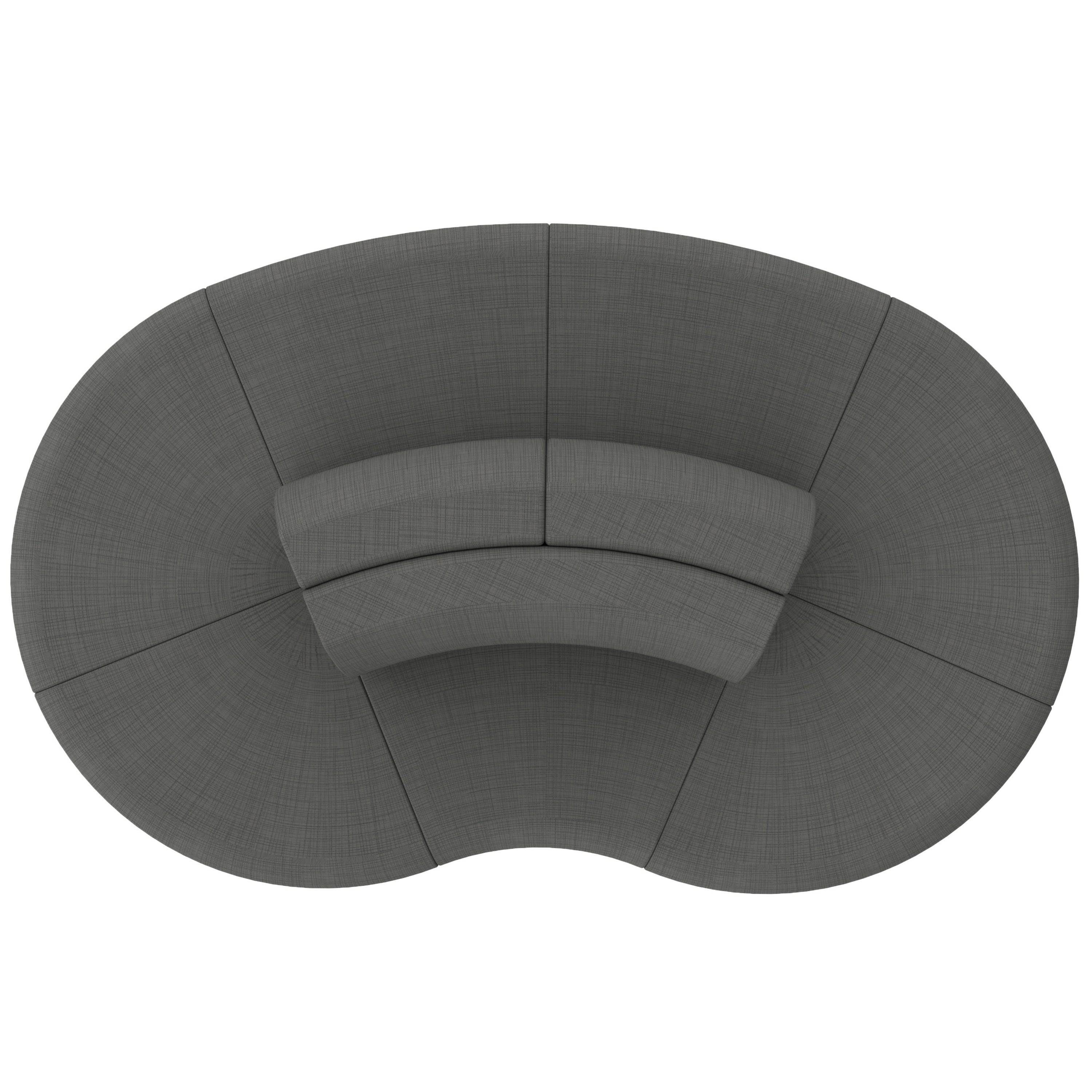 Pro Series Connect Curved Wavelet Seating, 7-Piece Set - Slate Gray Crosshatch