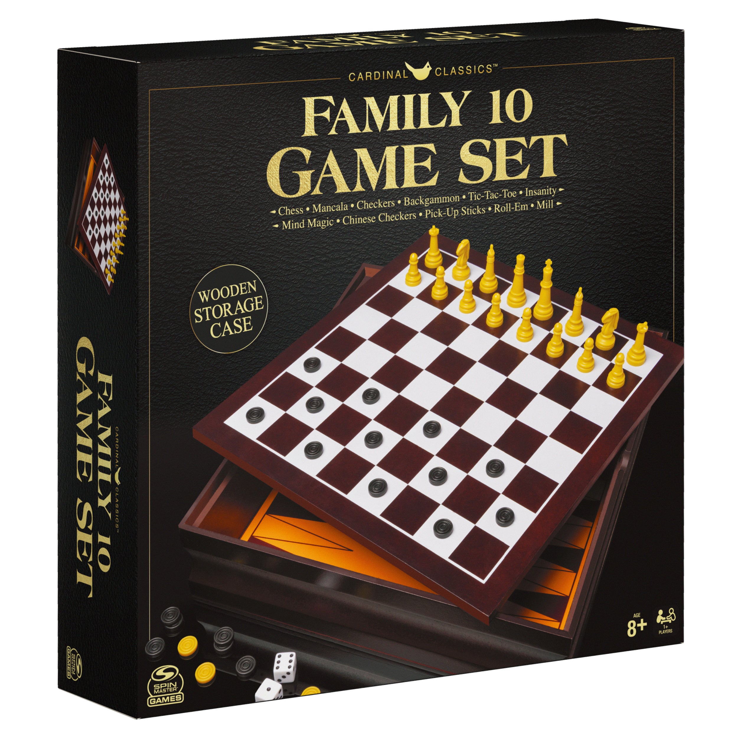 Spin Master Games, Cardinal Classics, Family 10 Classic Games Set, for Families and Kids Ages 8+