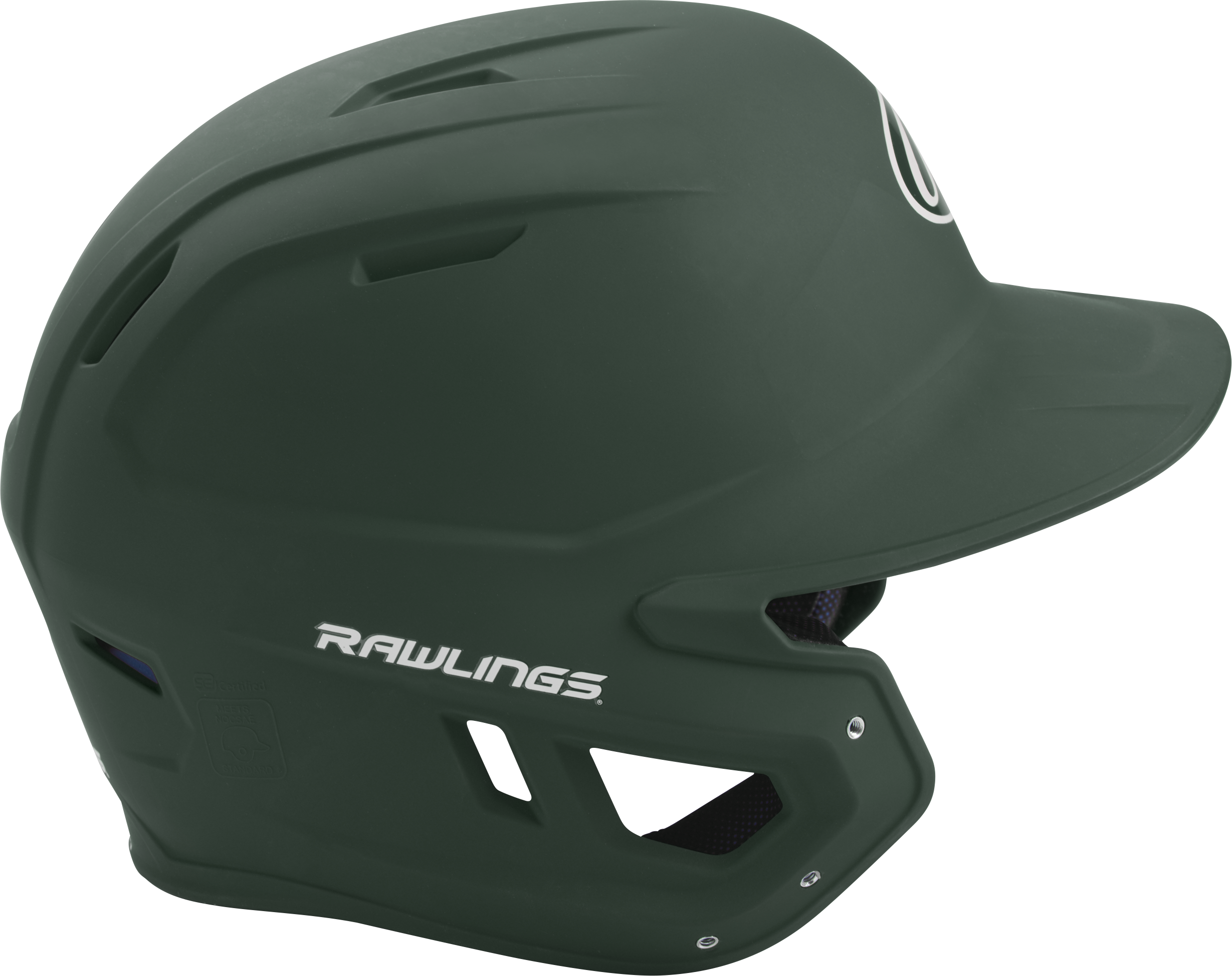 Rawlings Mach Matte Senior Baseball Helmet - Dark Green
