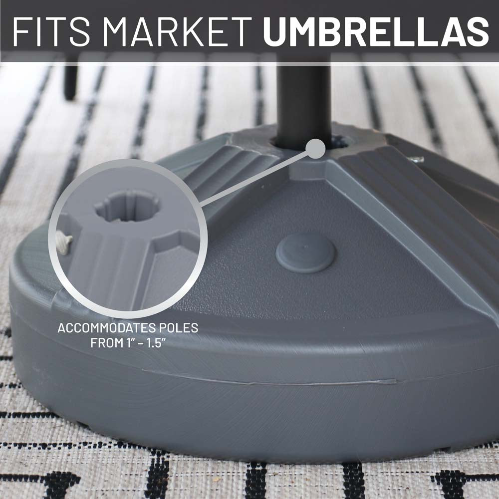 Umbrella Base (Grey) Filled to Approx. 50 lb.