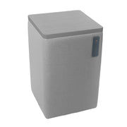 Pro Series Upholstered 18" x 18" Square Ottoman Table with Tech Panel 28" Height - Slate Gray Crosshatch/Cosmic Strandz