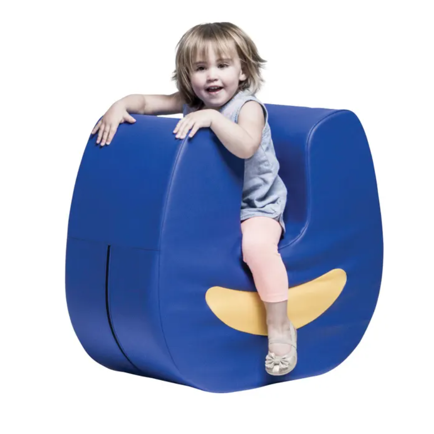 SqUoosh U-Shaped Sensory Rocker, Royal Blue / Yellow