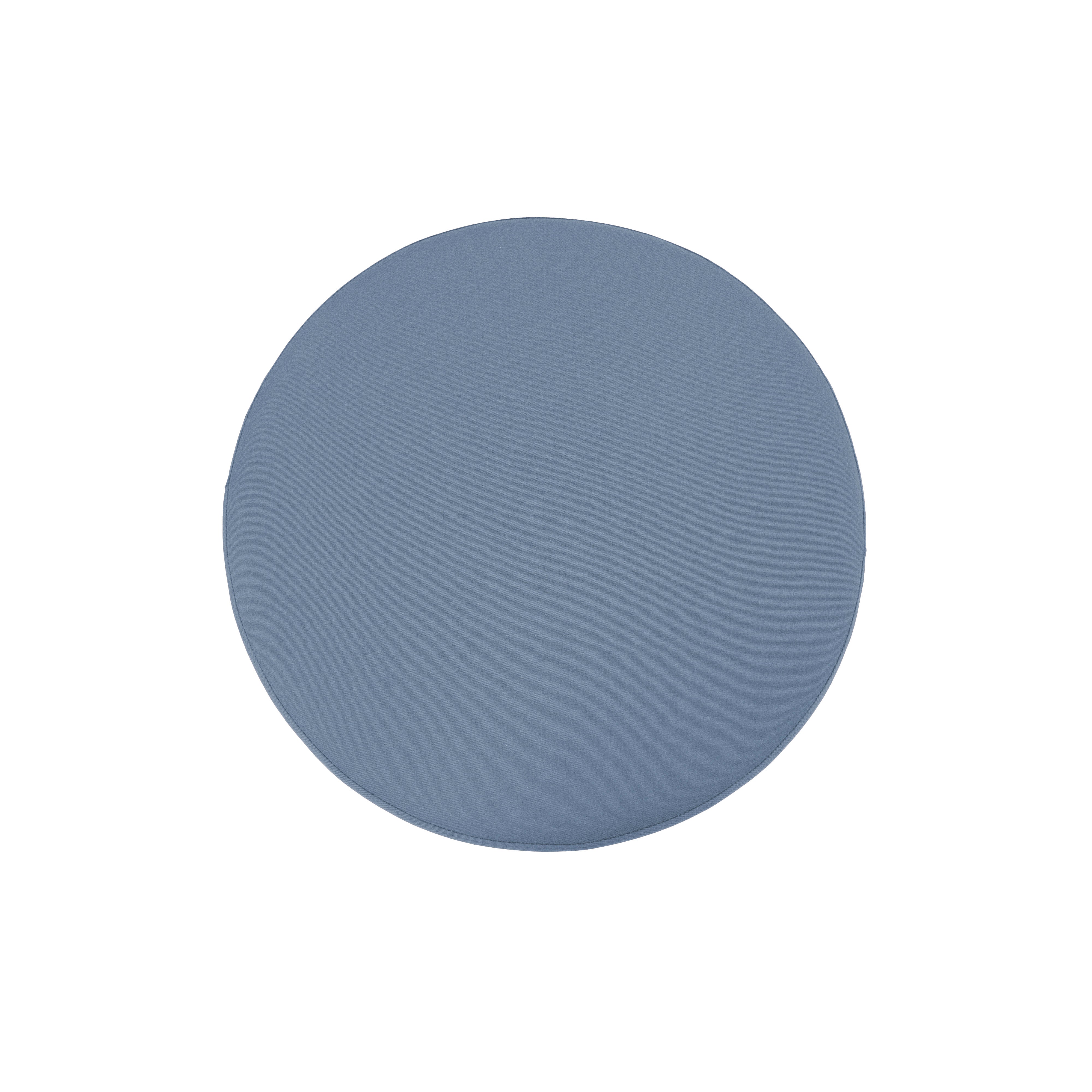 Outdoor 24" Round Ottoman with Sunbrella®, 18" H - Canvas Haze