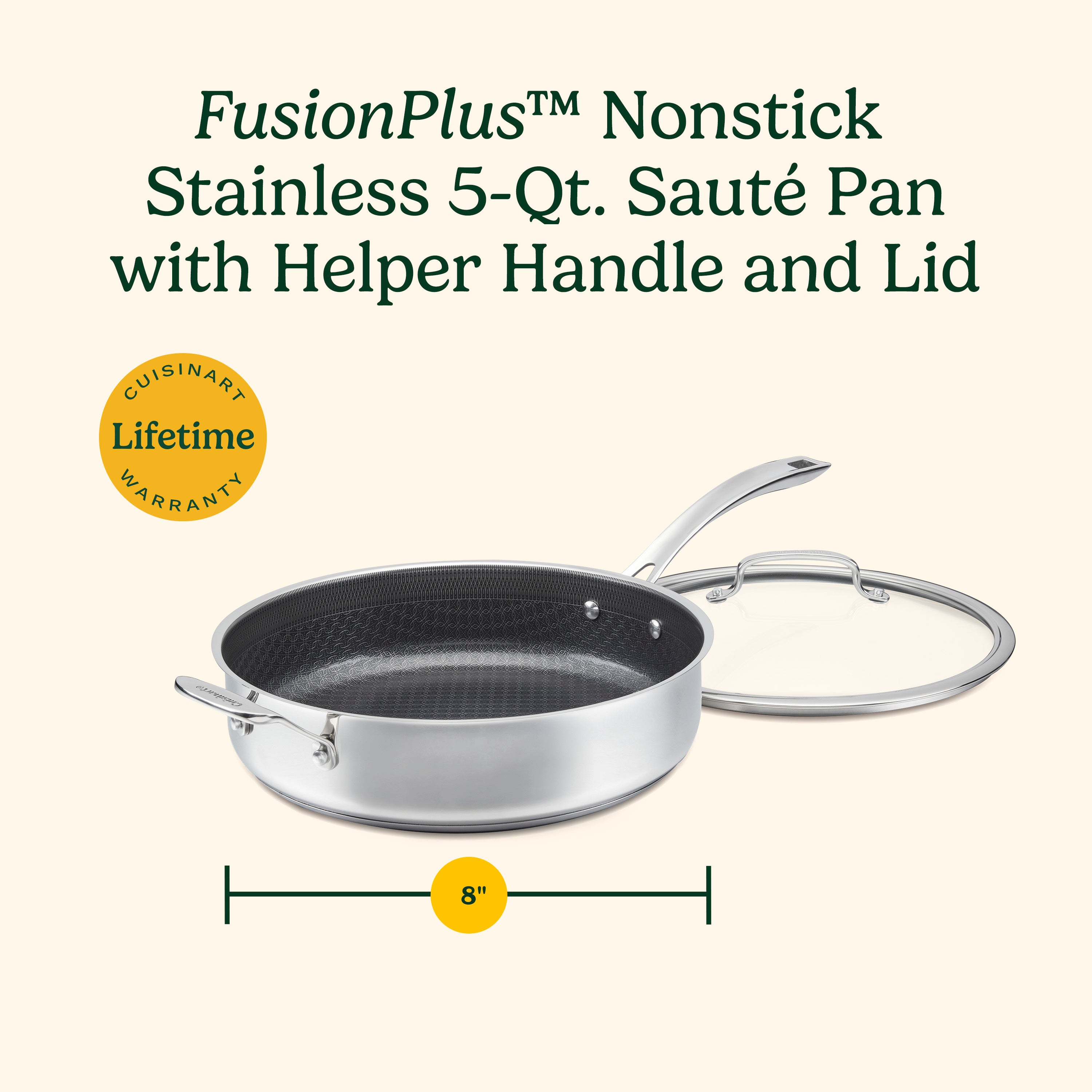 FusionPlus™ 5qt Sauté Pan with Cast HH & Lid