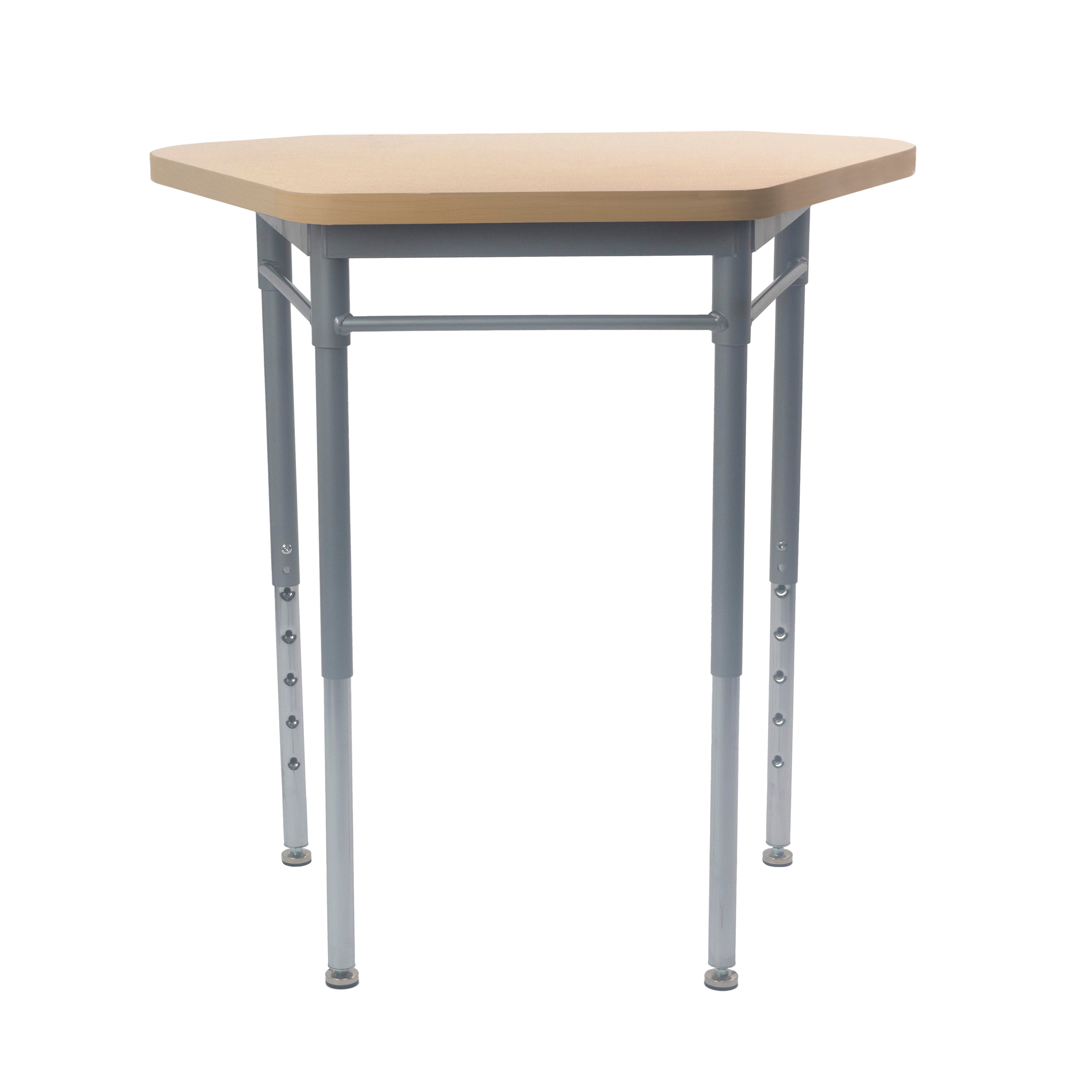 Collaborative Hex Desk - Maple/Maple Grain/Silver