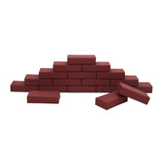 SoftScape Brick Blocks Set, 18-Piece - Burgundy