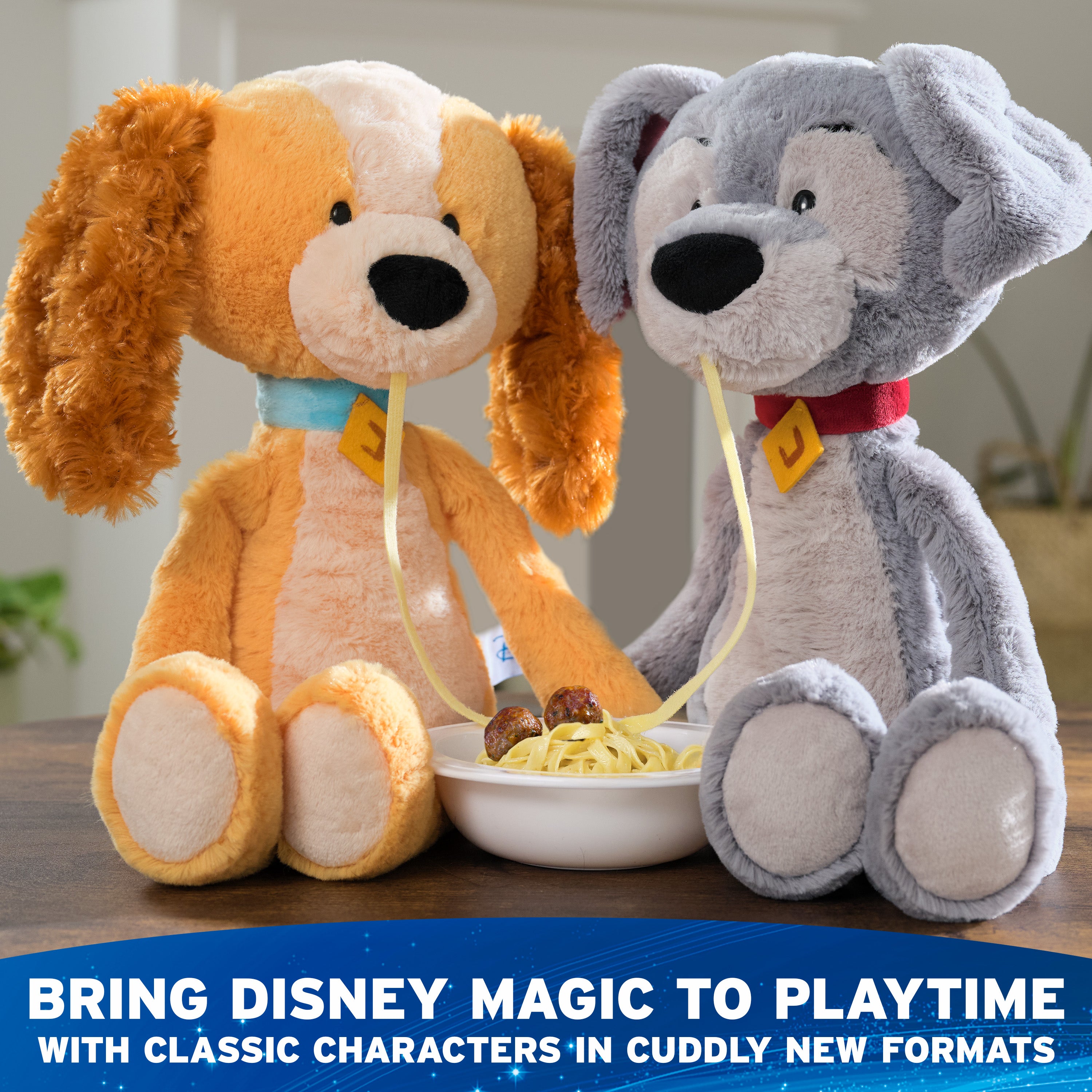 GUND Disney Official Tramp Toothpick Plush, Lady and the Tamp, Tramp Dog Stuffed Animal for Ages 1 and Up, Gray, 15”