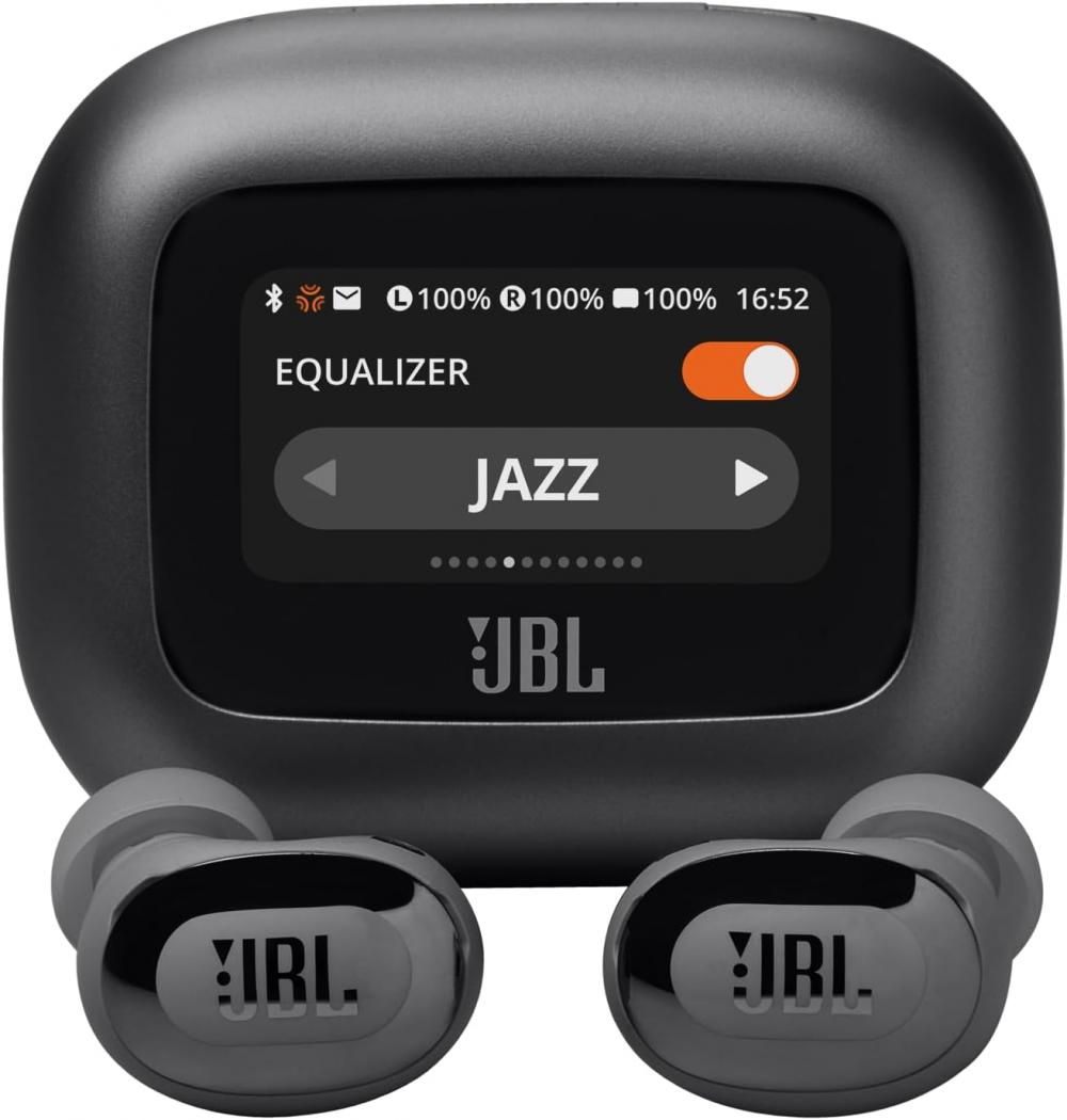 JBL JBL Live Buds 3 - True Wireless Noise-Cancelling Bud-Type Earbuds - Black
