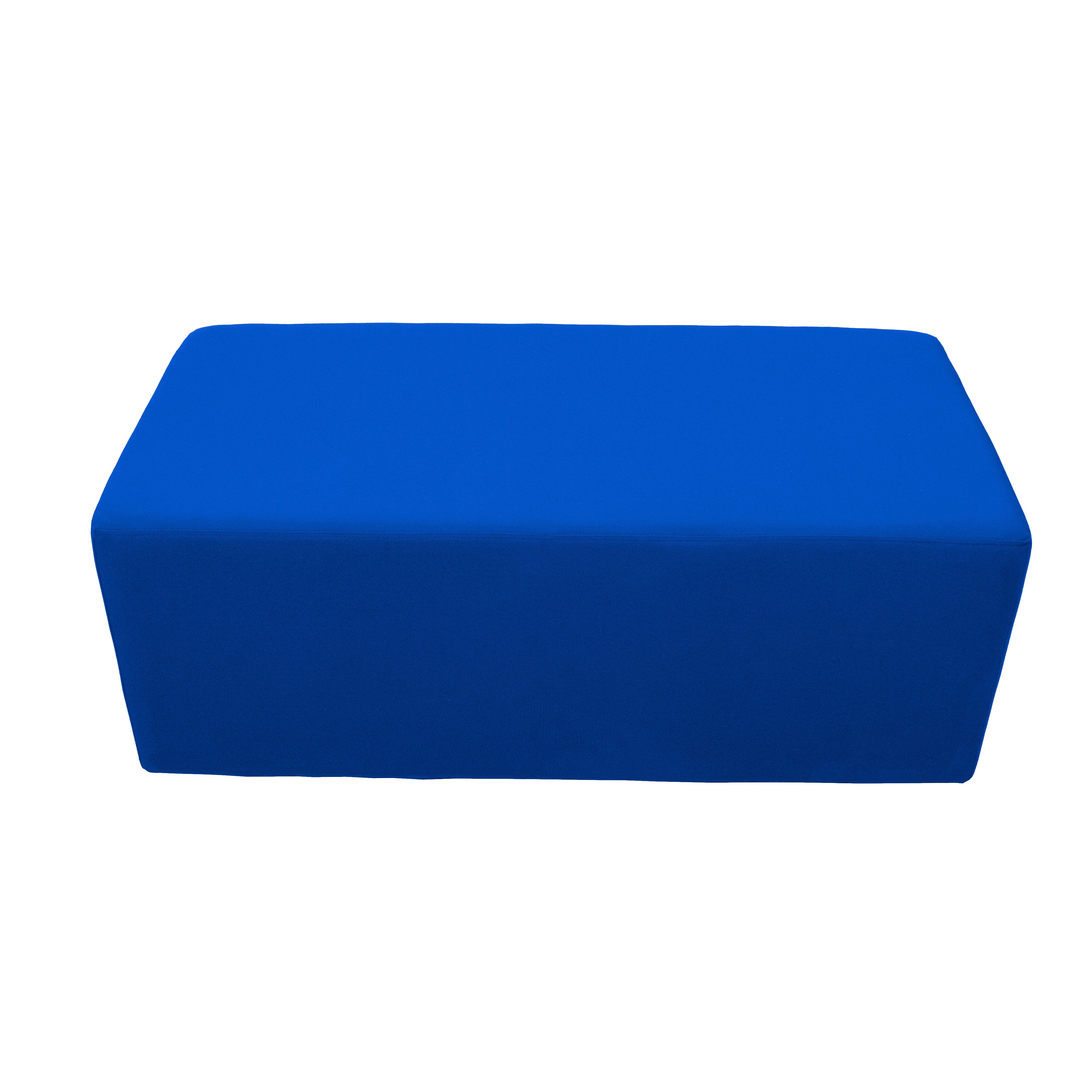 Outdoor 24" x 48" Rectangle Ottoman with Sunbrella®, 18" H - Canvas Pacific Blue