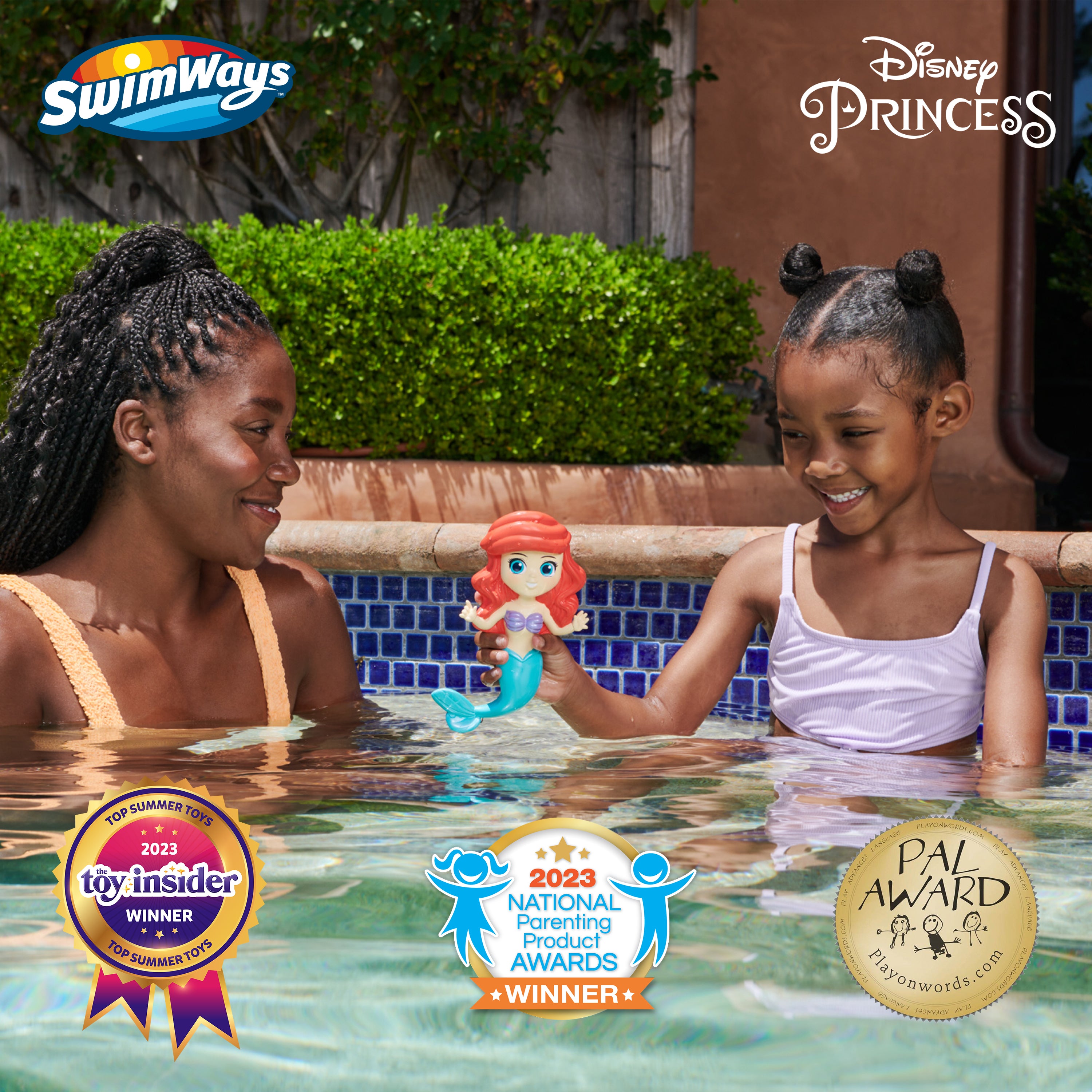 Swimways Disney Princess Ariel Floatin' Figures, Swimming Pool Accessories & Kids Pool Toys, Little Mermaid Party Supplies & Water Toys for Kids Aged 3 & Up