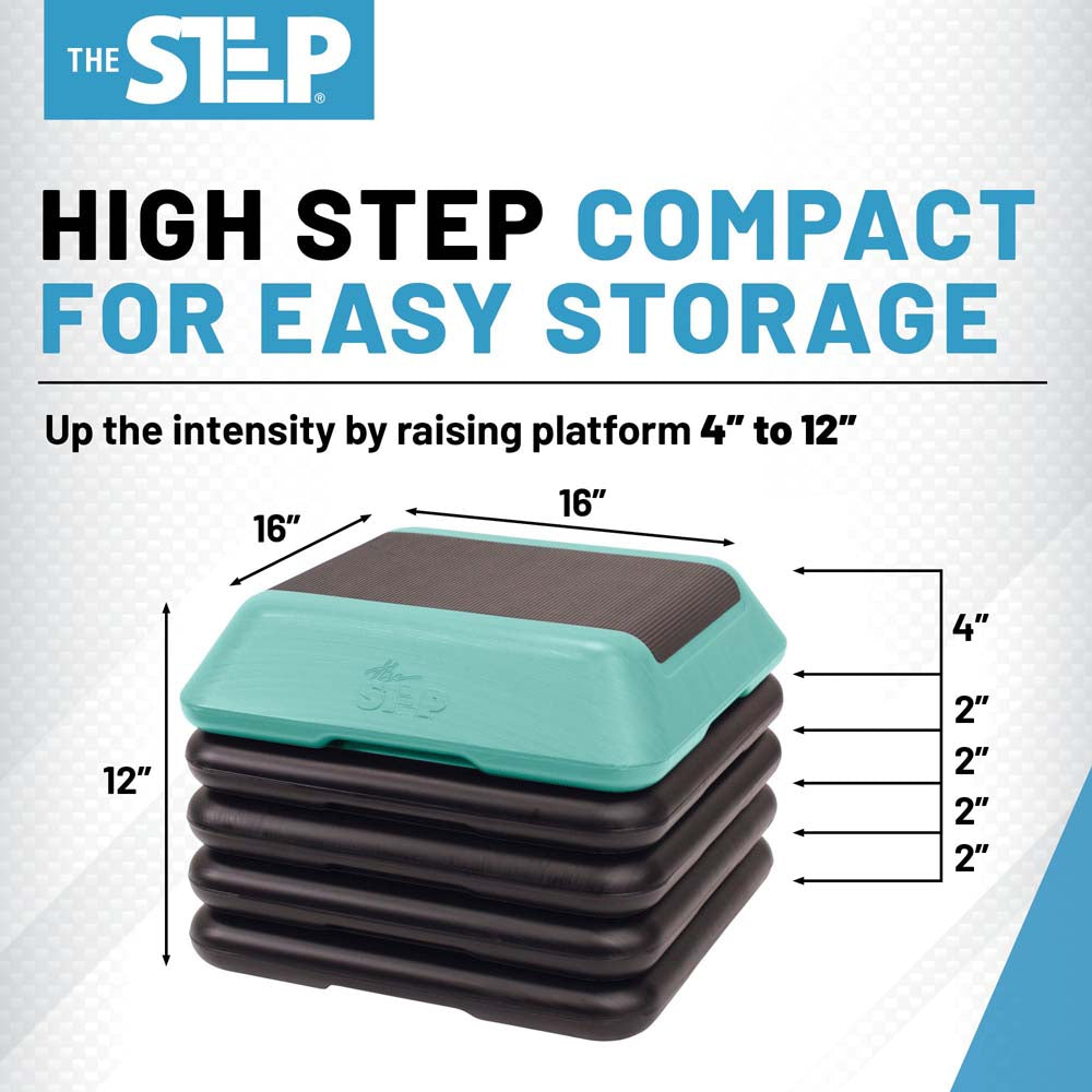 The High Step (Teal Platform And (4) Black Risers) New