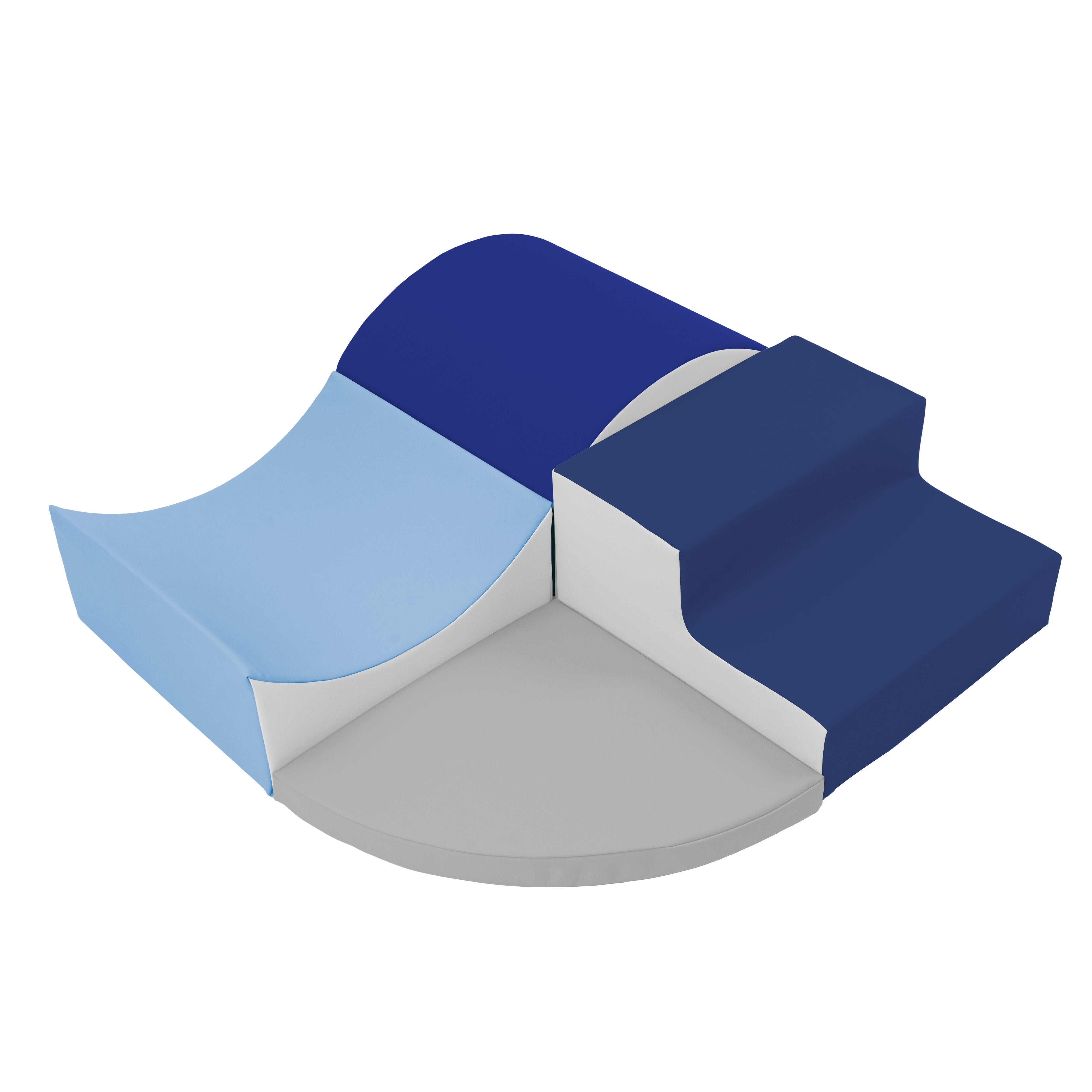 SoftScape Curvy Corner Climber, 4-Piece - Navy/Powder Blue