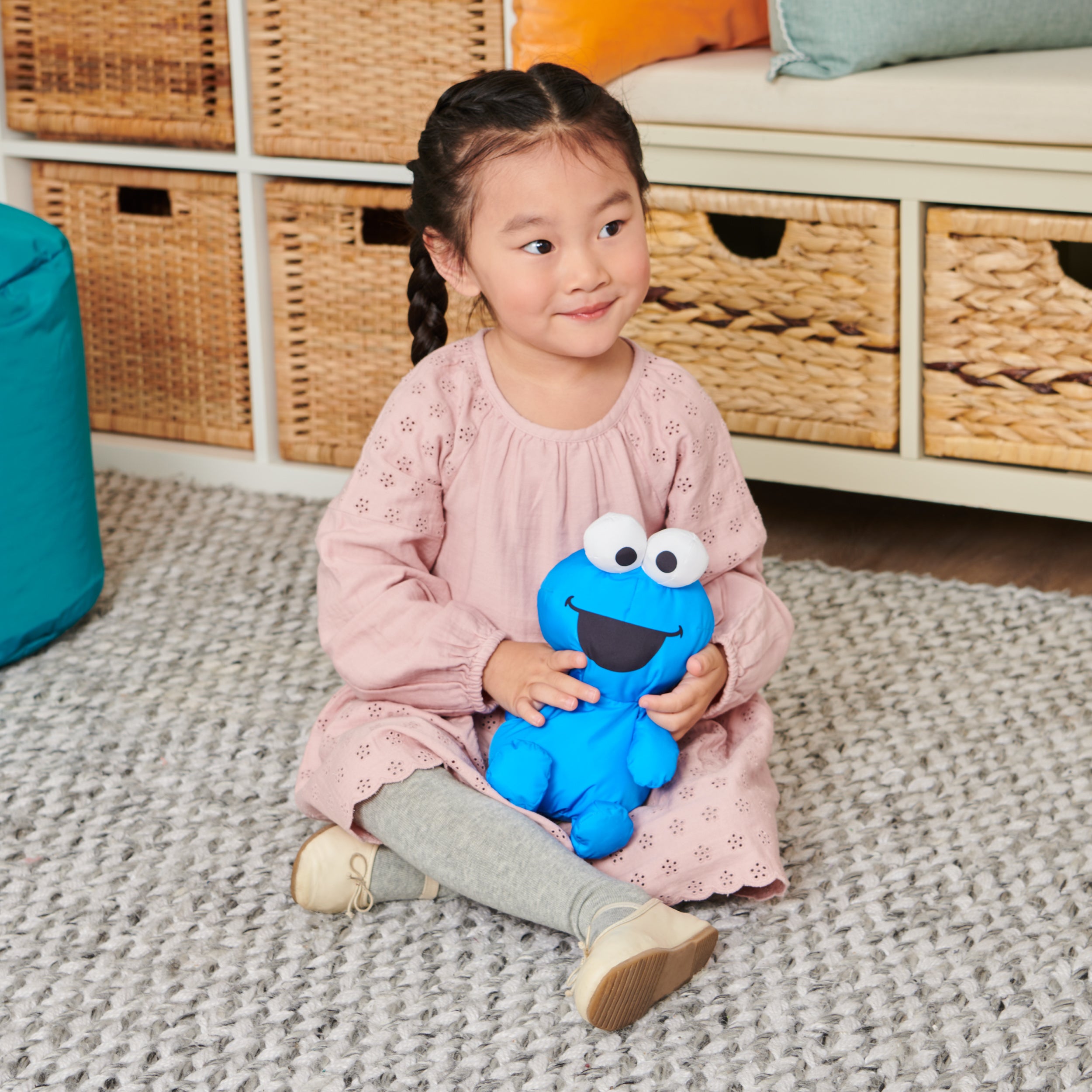 GUND Sesame Street Official Cookie Monster Muppet Plush, Premium Nylon Plush Toy for Ages 1 & Up, Blue, 7”