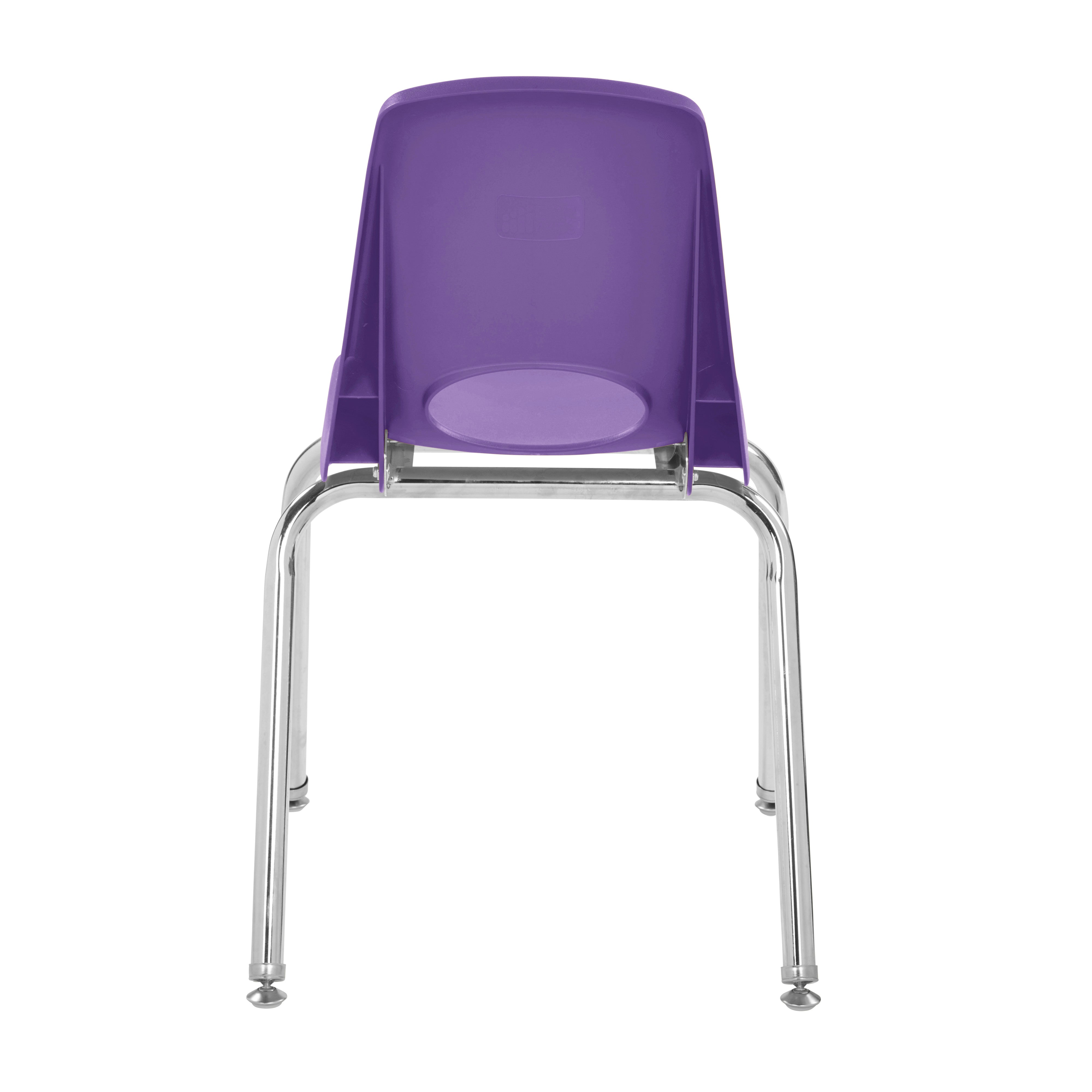 16" Stack Chair with Swivel Glides - Purple