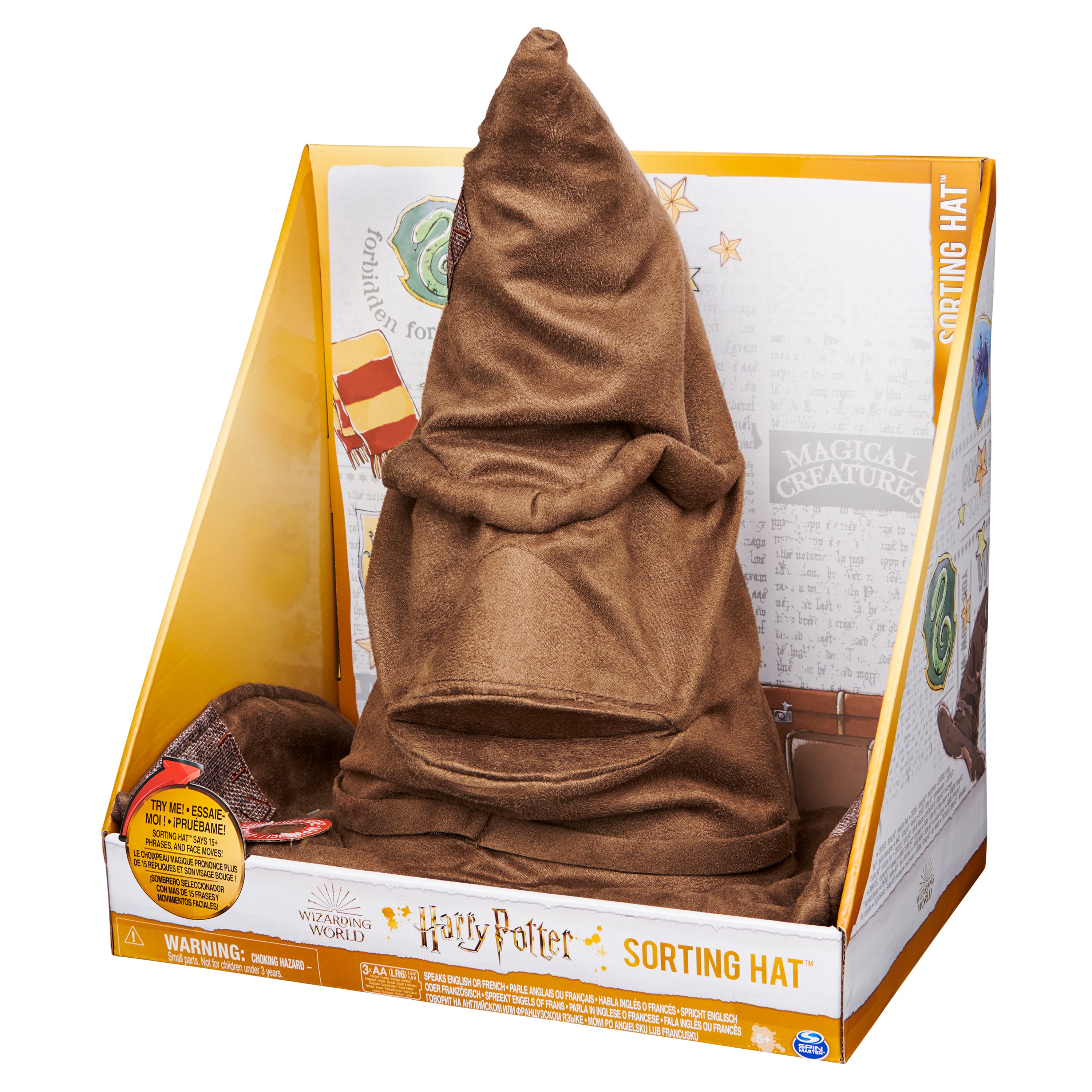 Wizarding World Harry Potter, Talking Sorting Hat with 15 Phrases for Pretend Play, Kids Toys for Ages 5 and up