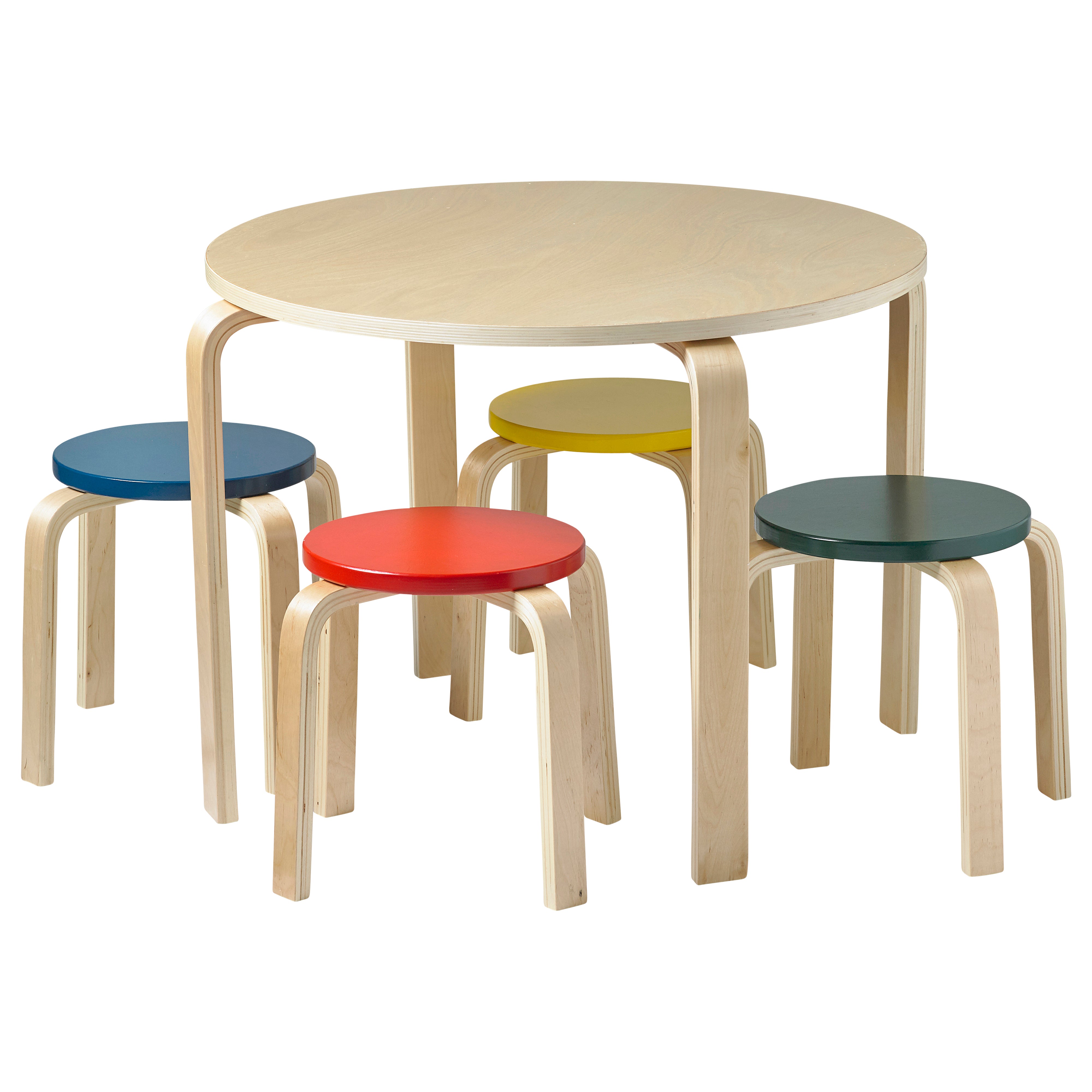 Bentwood Table and Stools Set - Assorted