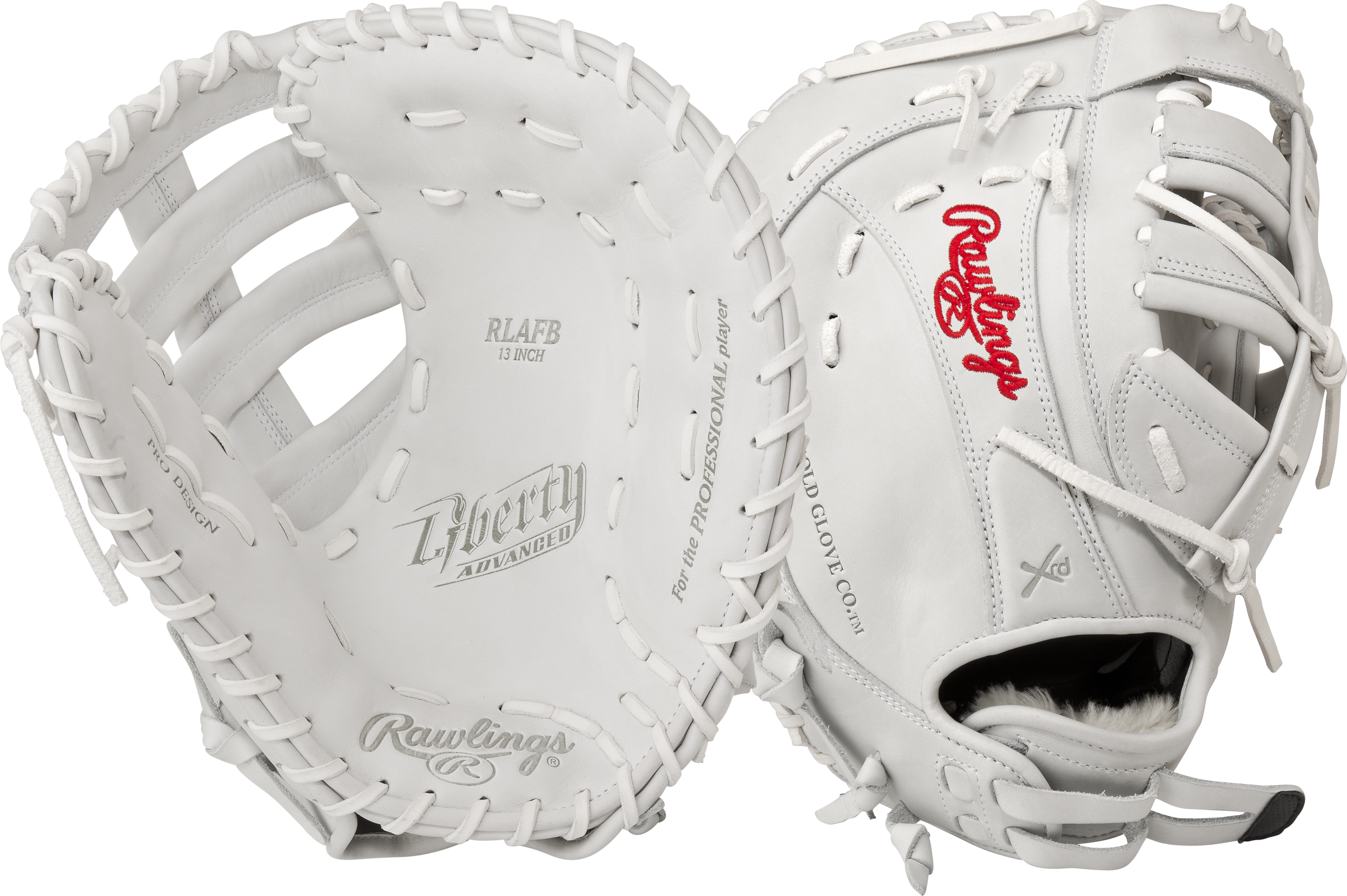 Rawlings Liberty Advanced First Base Mitt 13-Inch Softball Glove  - Right Hand Thrower - White