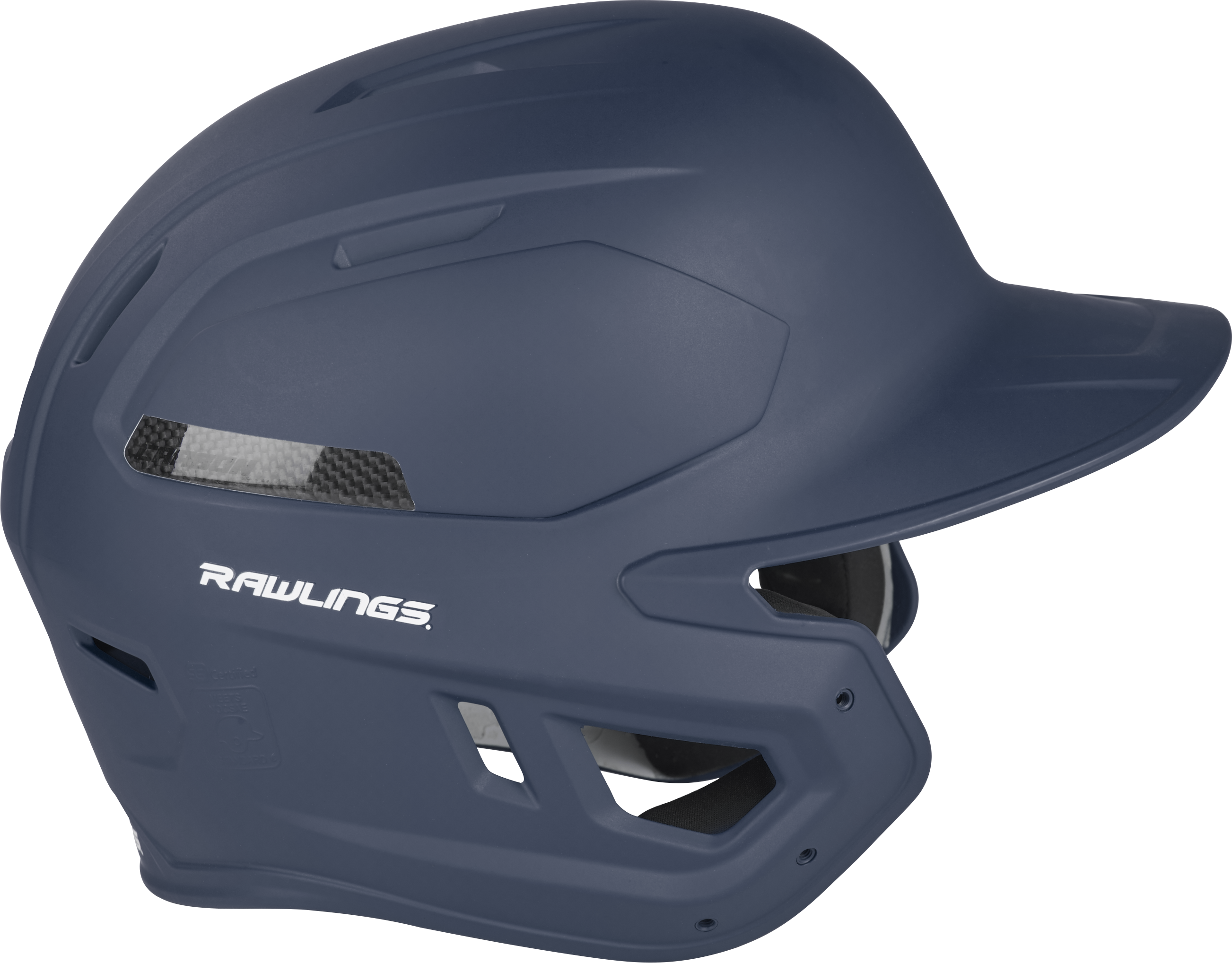 Rawlings Mach Carbon Adult 1-Tone Baseball Helmet - Small - Navy