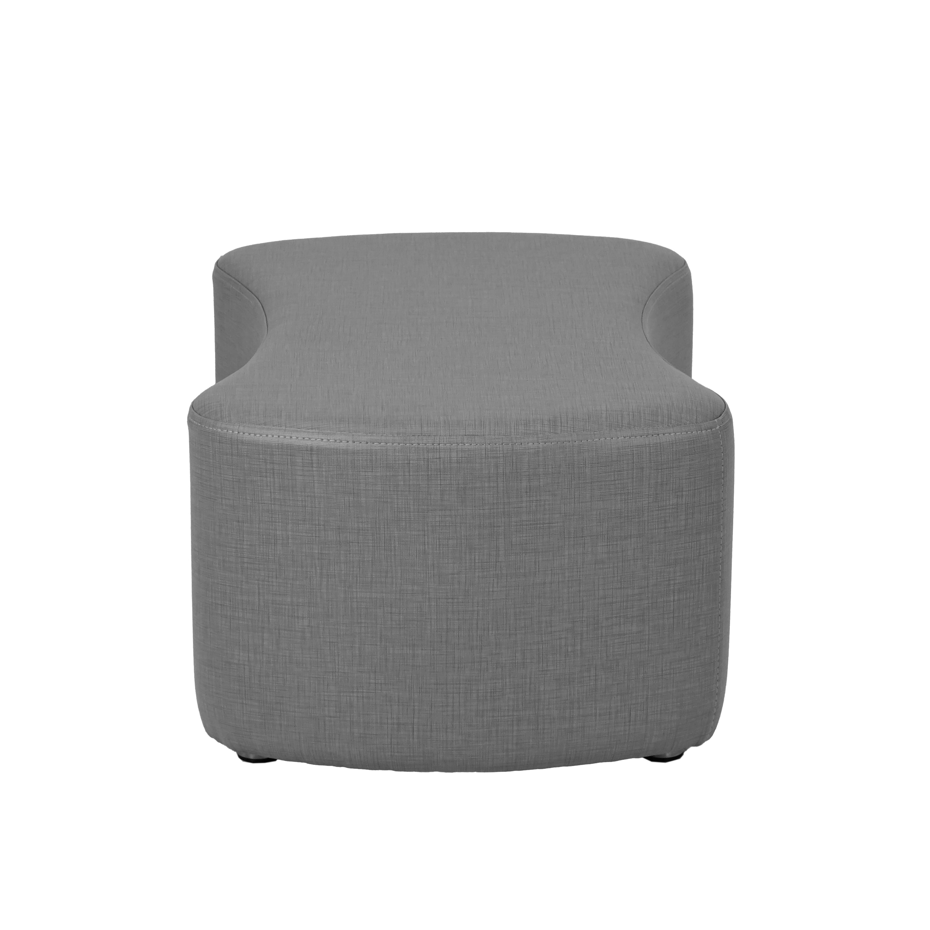 Pro Series Upholstered Bowtie Ottoman, 4-Piece - Slate Gray Crosshatch