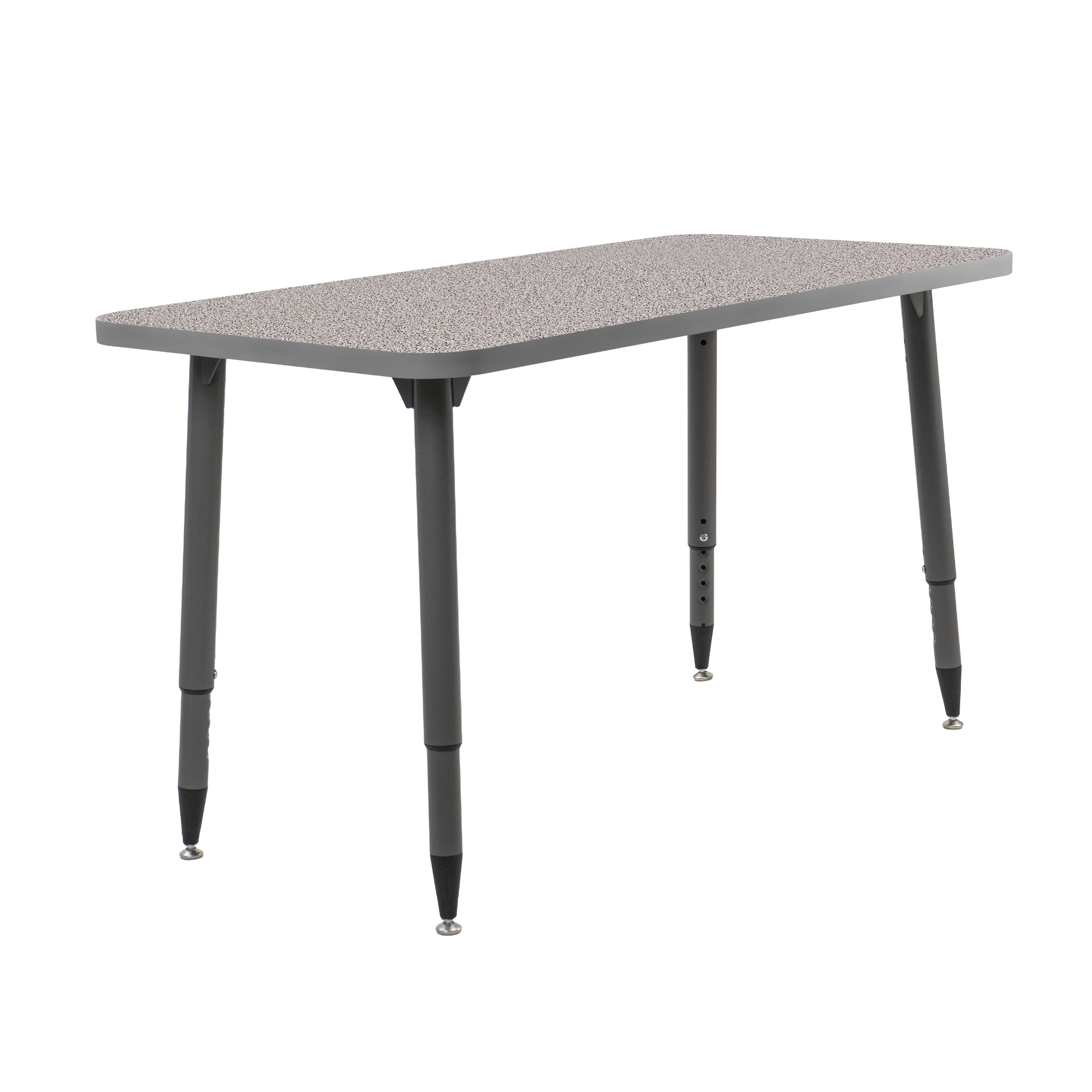 Adapte 24" x 48" Rectangle Thermofused Activity Table with Adjustable Tapered Legs - Gray/North Sea