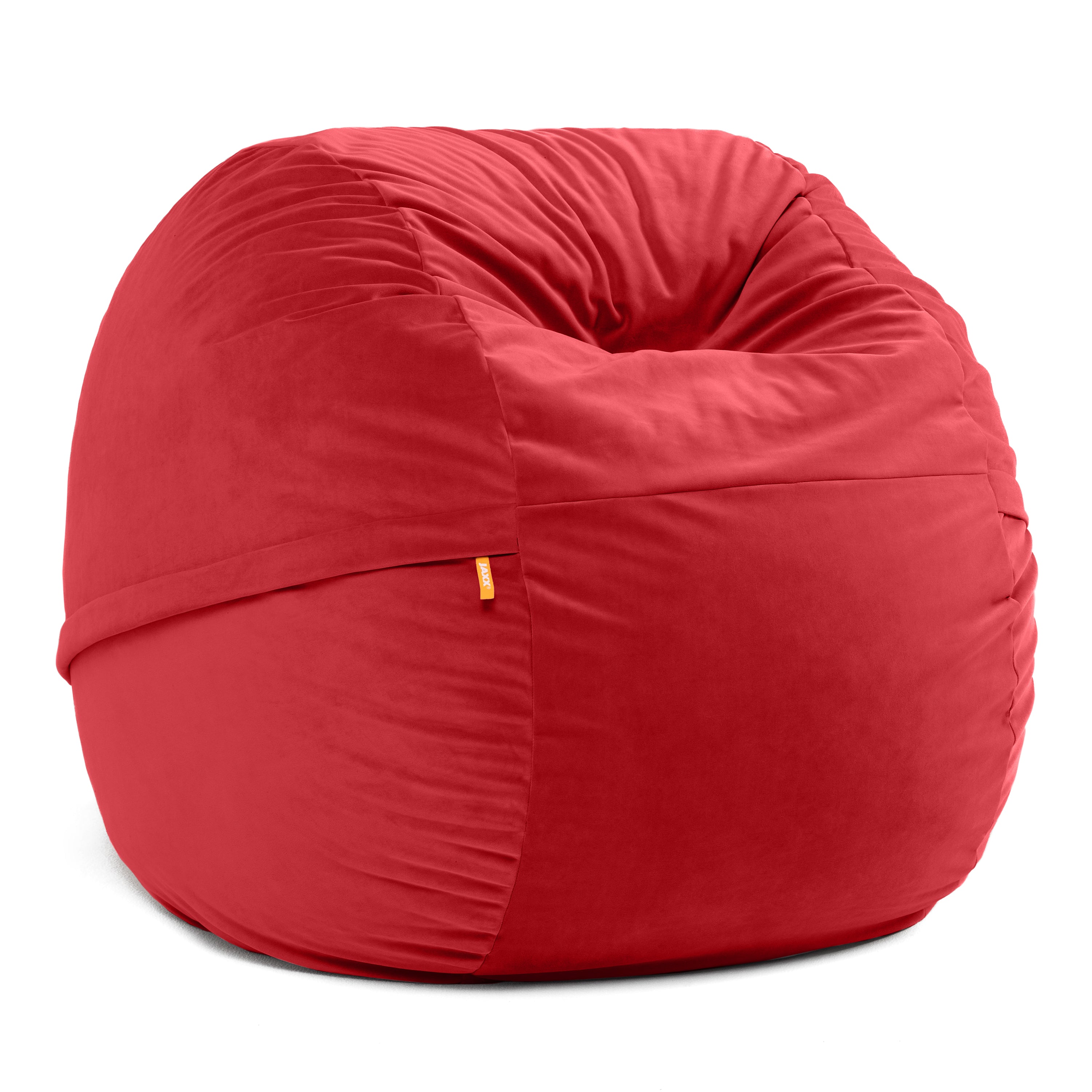 Jaxx 4 Foot Saxx - Large Round Bean Bag Chair for Adults - Lush Velvet Ivory
