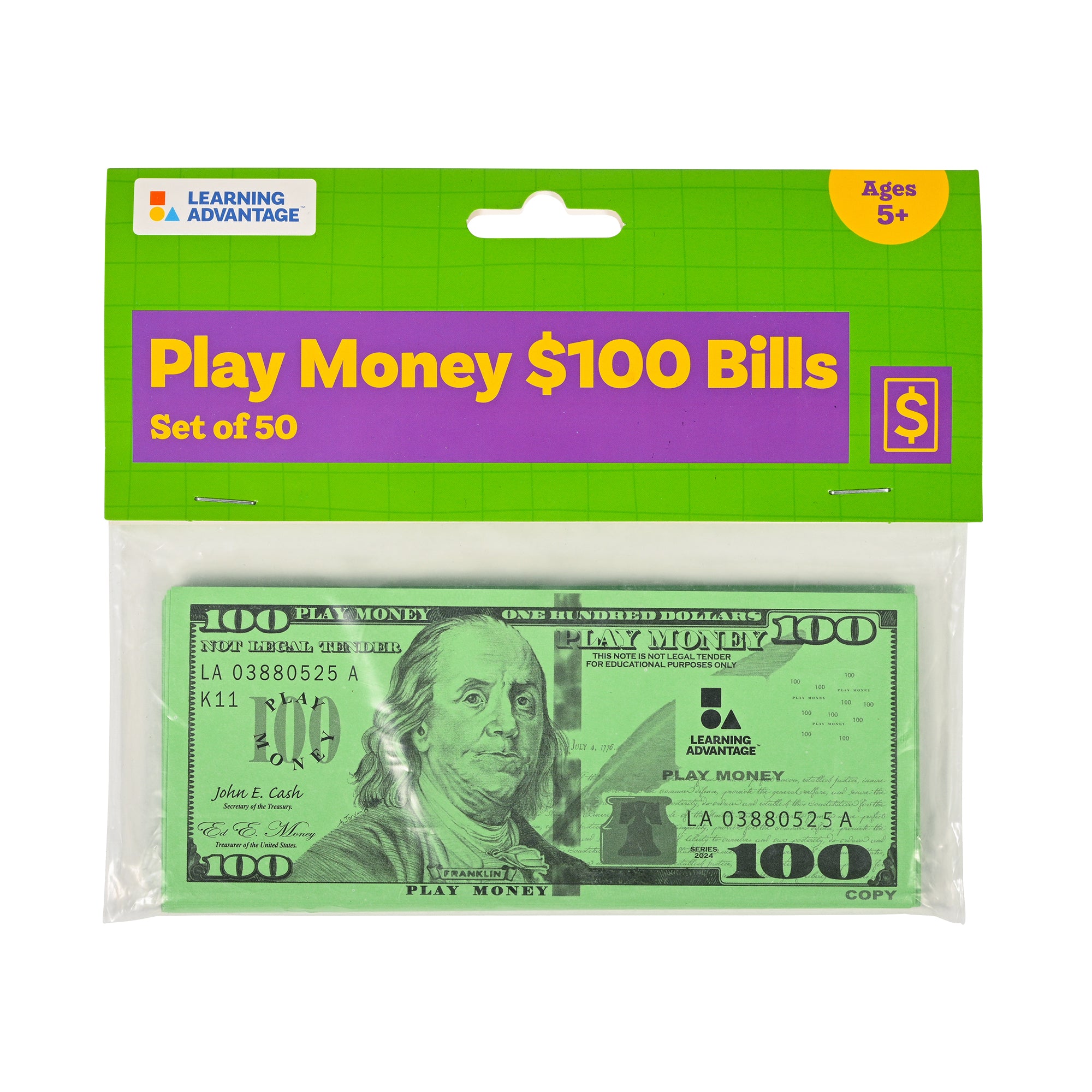 One Hundred Dollar Play Bills - Set of 50
