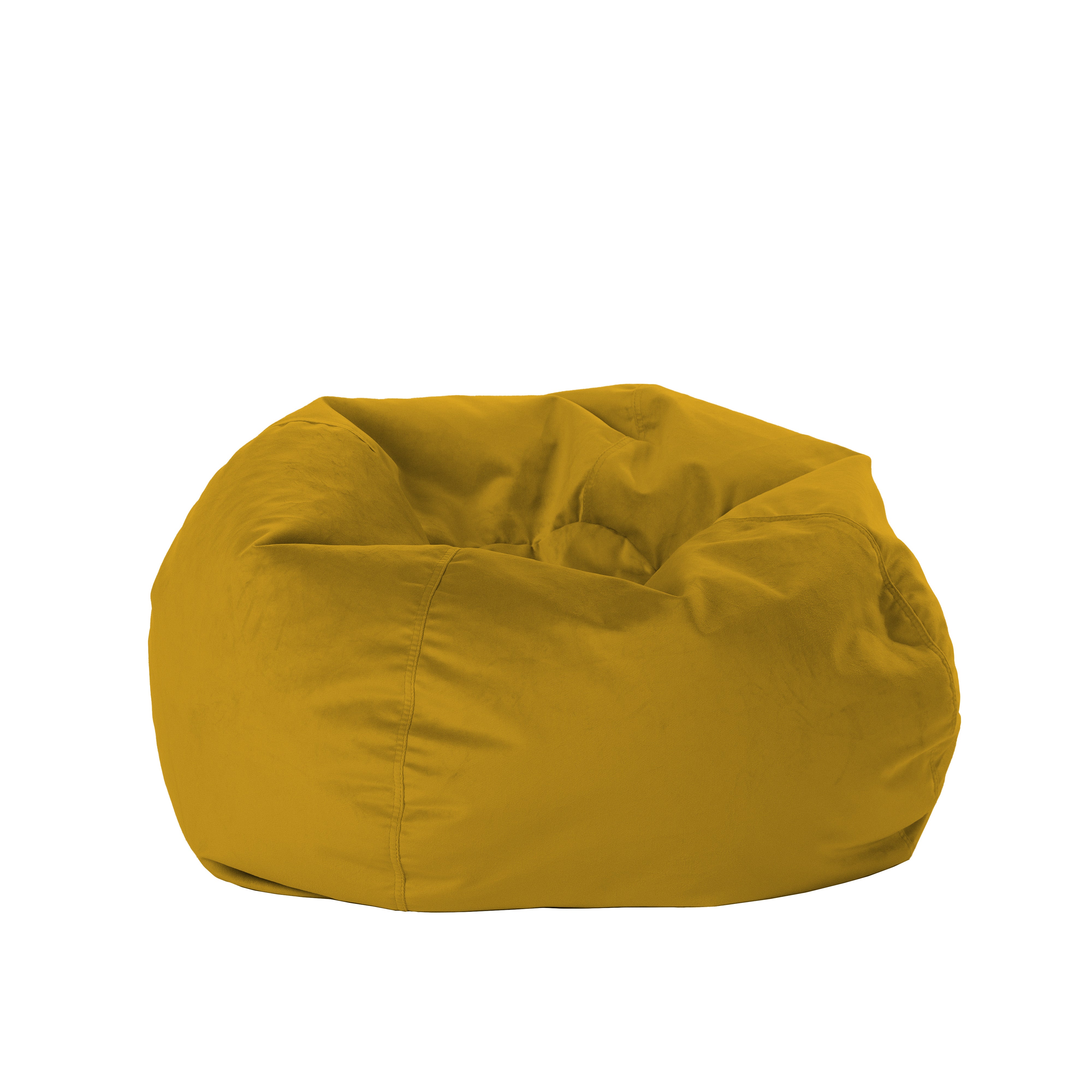 30" Round Velvety Bean Bag - Dijon