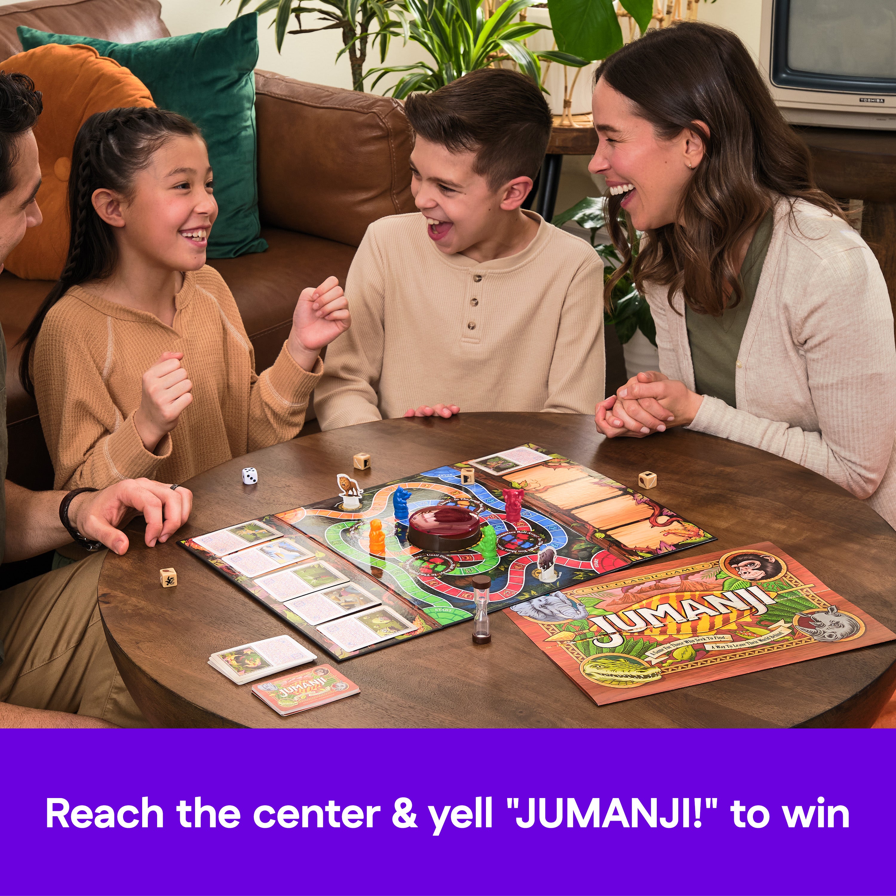 Spin Master Games, Jumanji 30th Anniversary Edition, The Classic Thrilling Adventure Family Board Game Based on the Action-Comedy Movie, Updated Jungle Challenges, 2-4 Players, for Ages 6 & Up