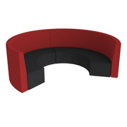Pro Series Tallback S Curve Chairs 12" Seat Height, 4-Piece Set - Black/Crimson