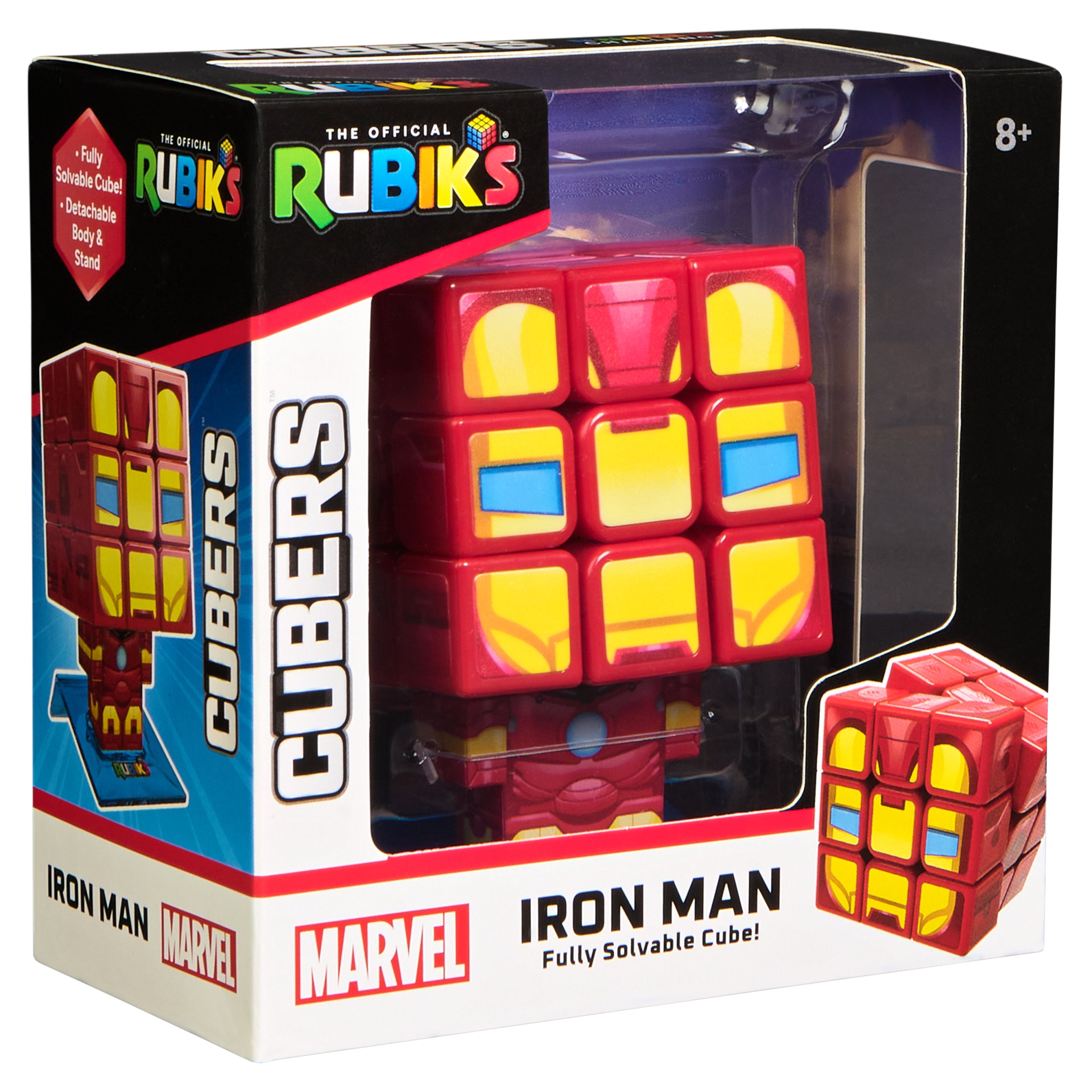 Rubik’s Cube, Iron Man Cuber, Marvel Collectible Fidget Toy & Desk Decor, Challenging Brain Teaser for Fans of Marvel Rivals & Action Movies, for Ages 8 & Up