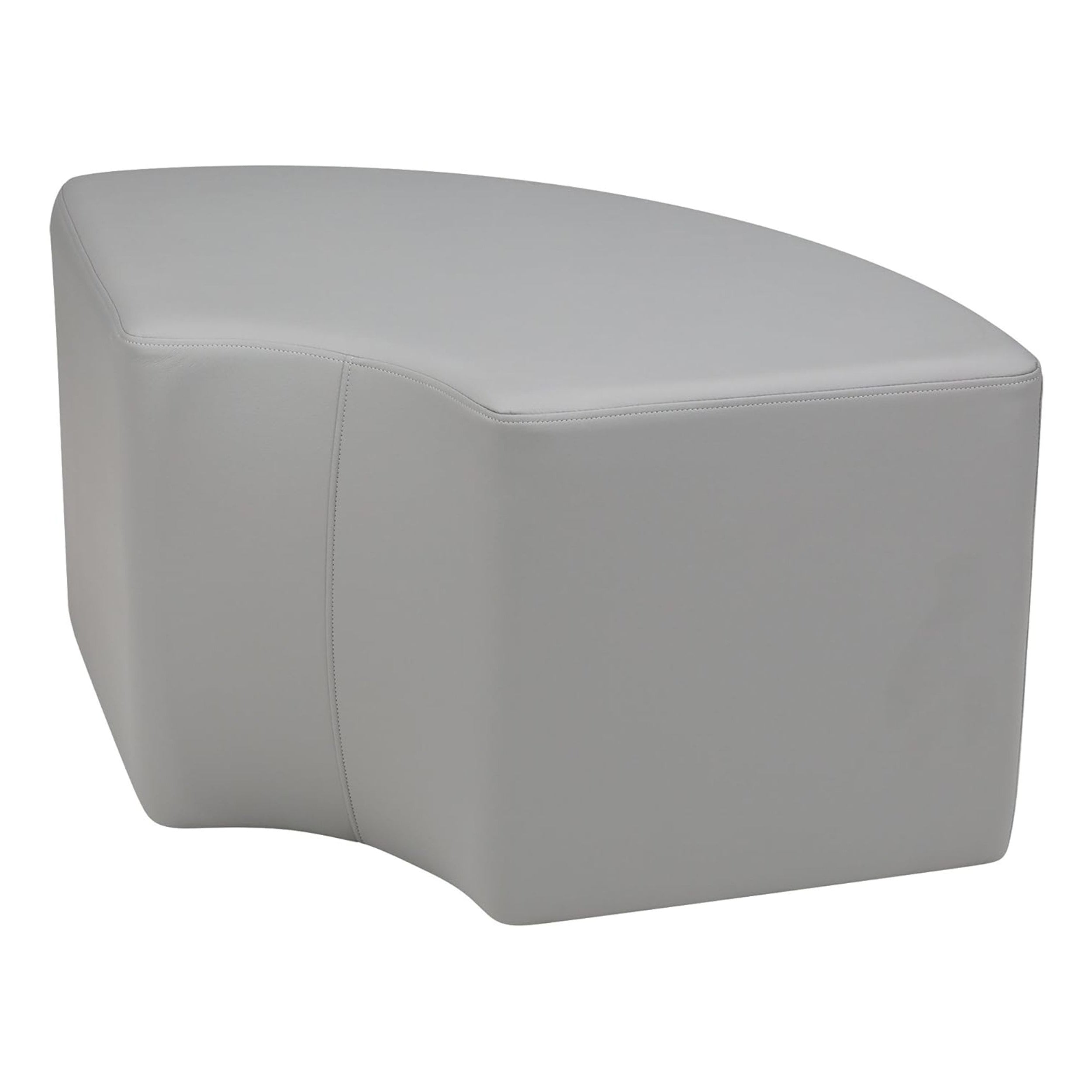 Pro Series Upholstered Quarter Circle Ottoman 18" Height - Gray