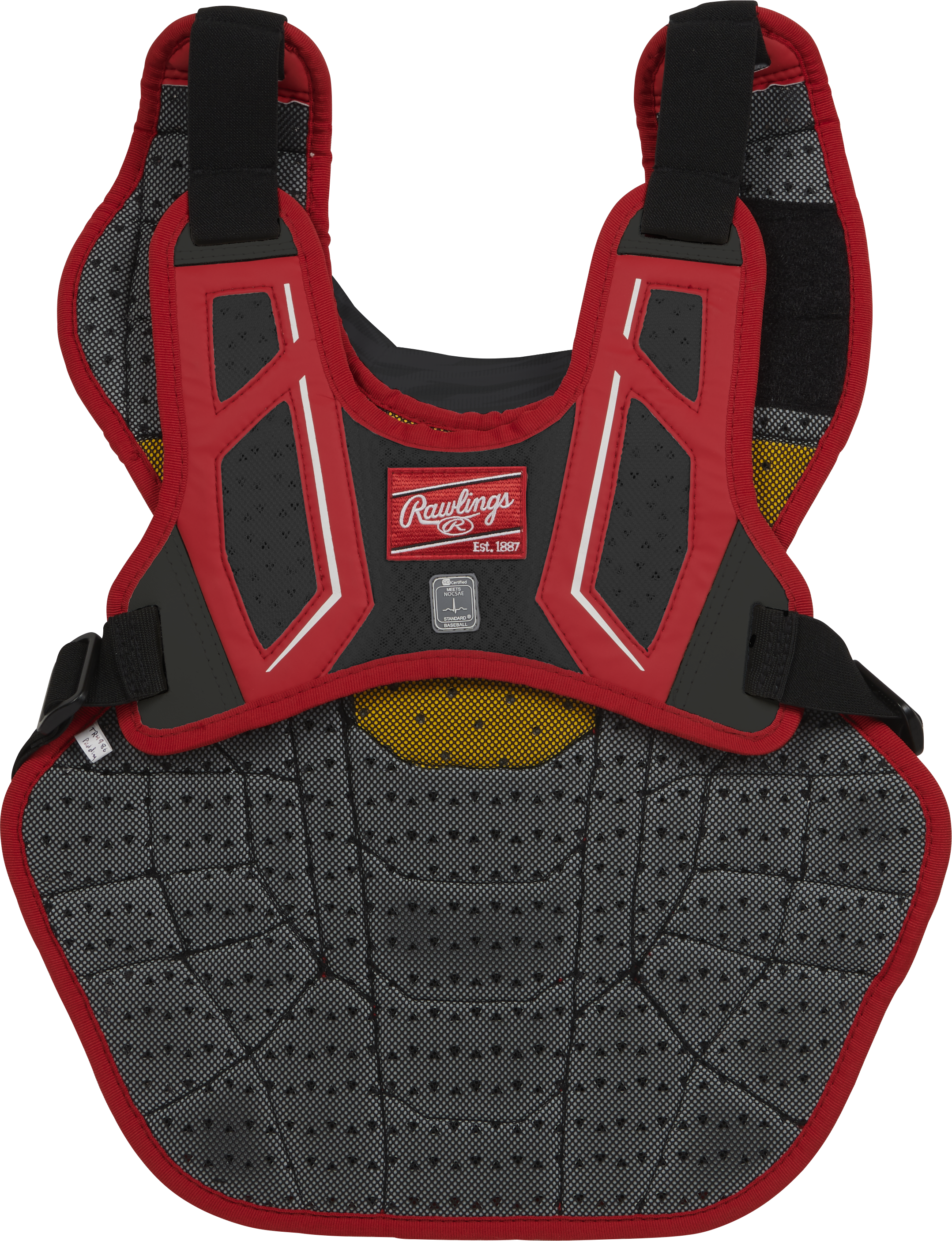 Rawlings Velo 2.0 Adult Catchers Chest Protector - Black/Scarlet